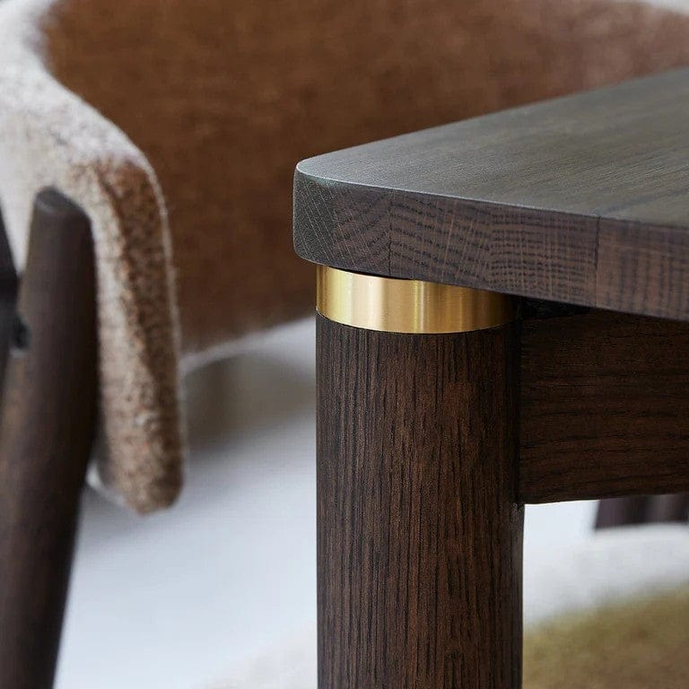 180cm Dining Table In Espresso Oil Finish With 1x 50cm Extension Leaf