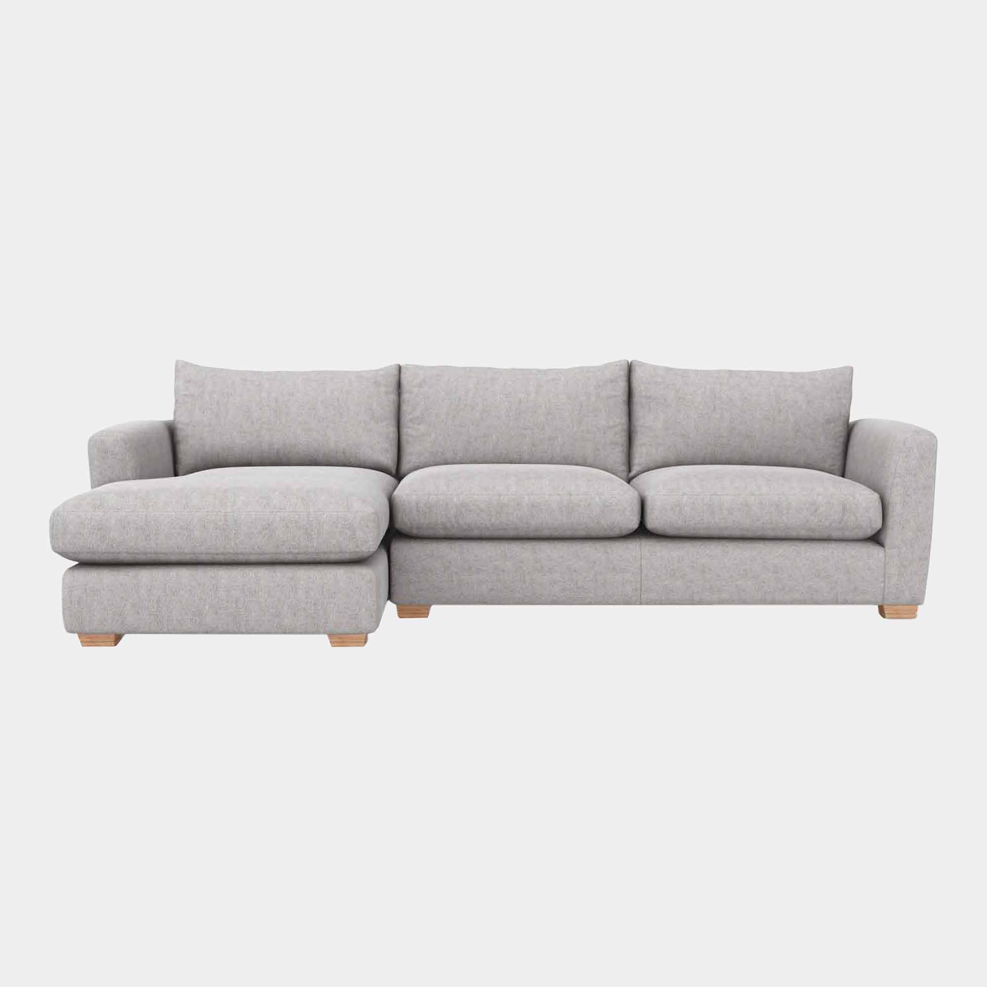 Large LHF Chaise Sofa With  Fibre Interiors In Fabric Grade B