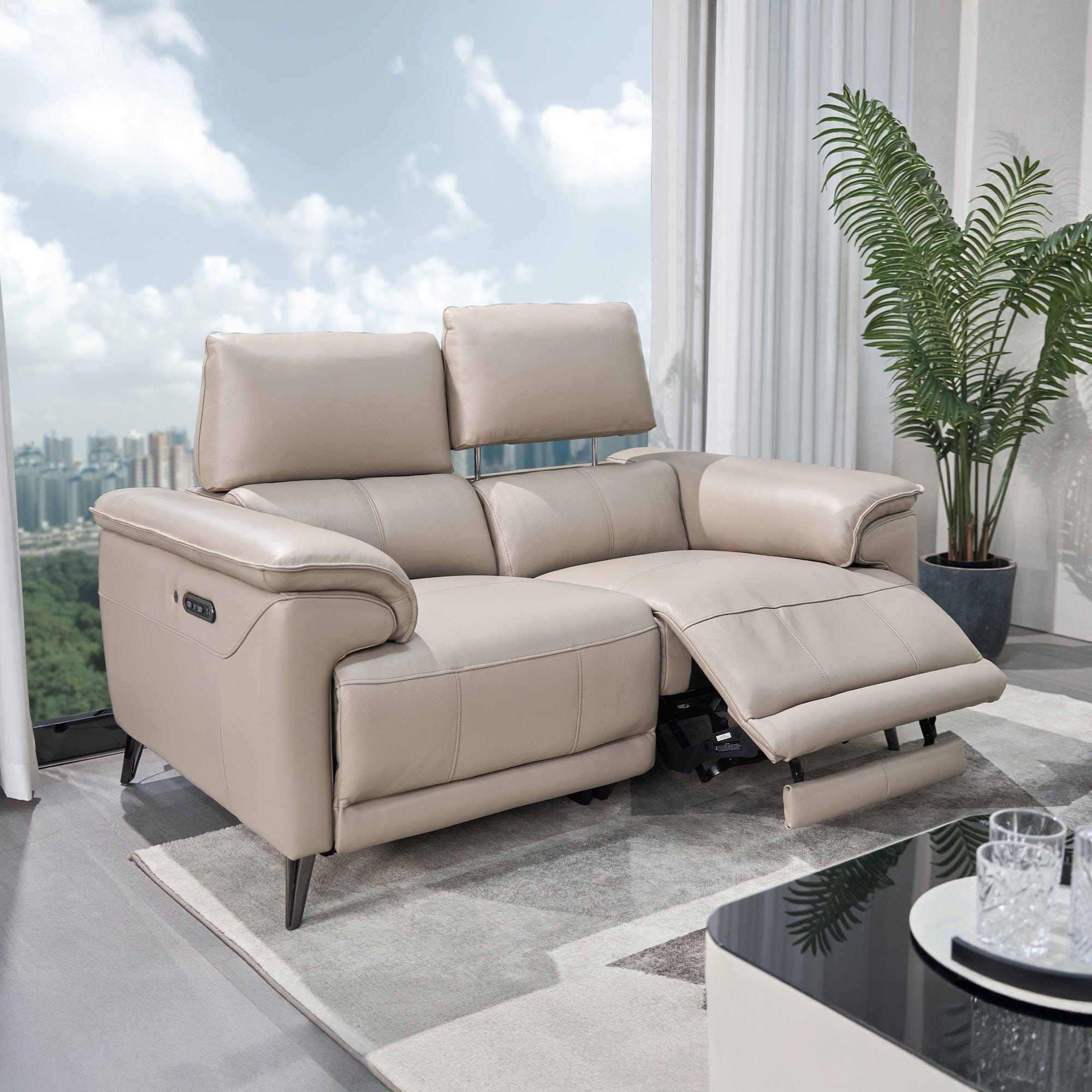 Haymarket - 3 Seat Power Recliner Sofa With Heated Seats, Leather
