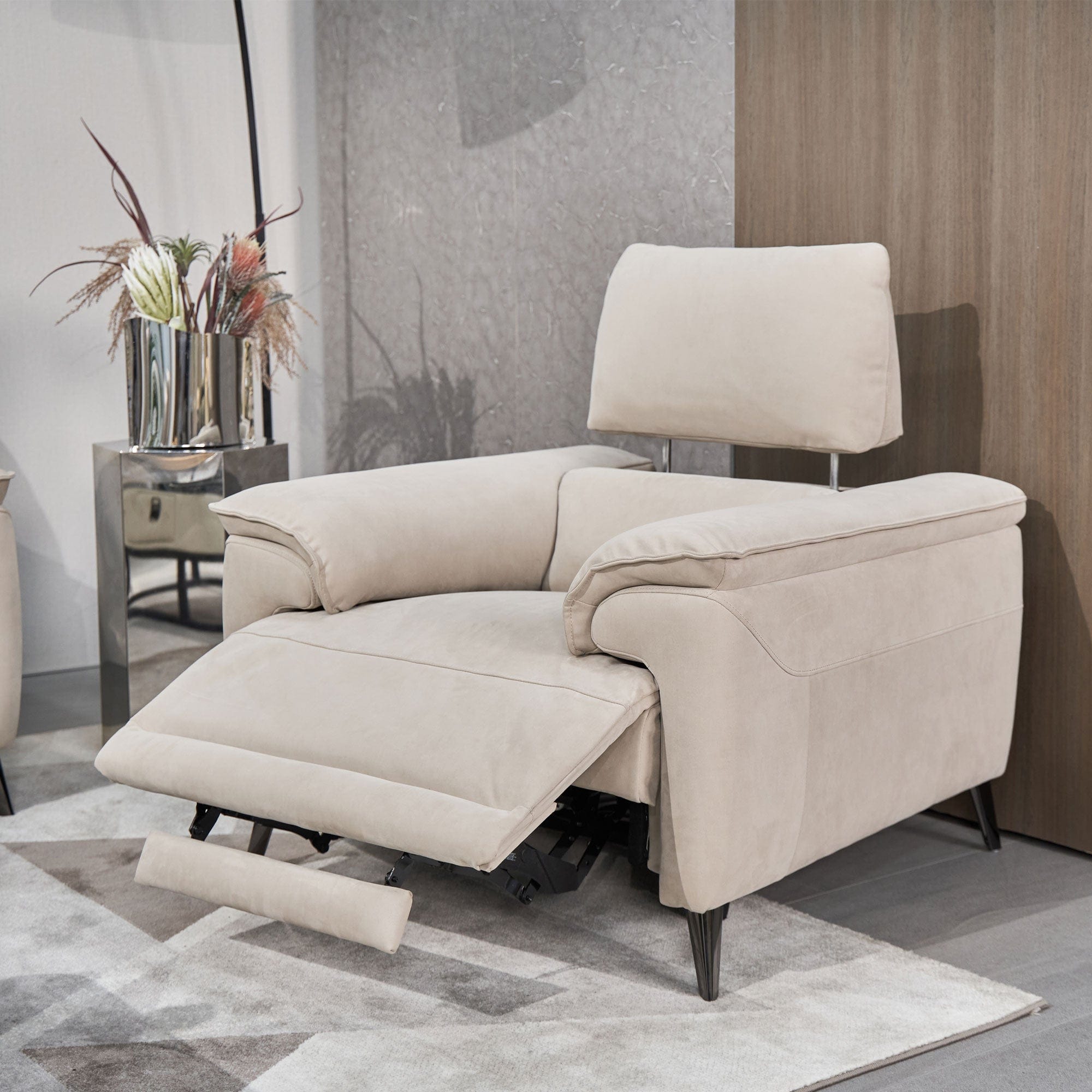 Power Recliner Chair With Heated Seat In Fabric Grade F10