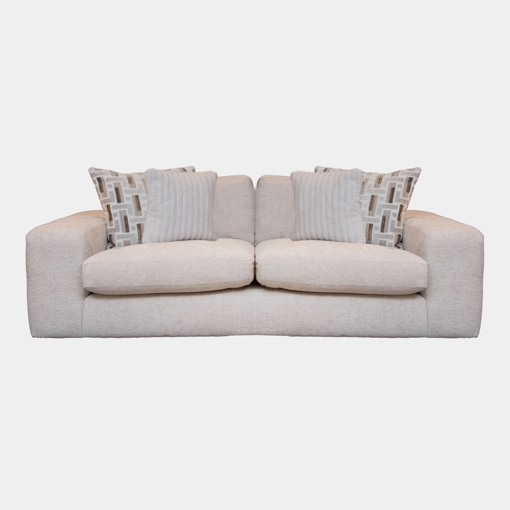 Sarasota - Extra Large Split Sofa With Wood Panels In Fabric