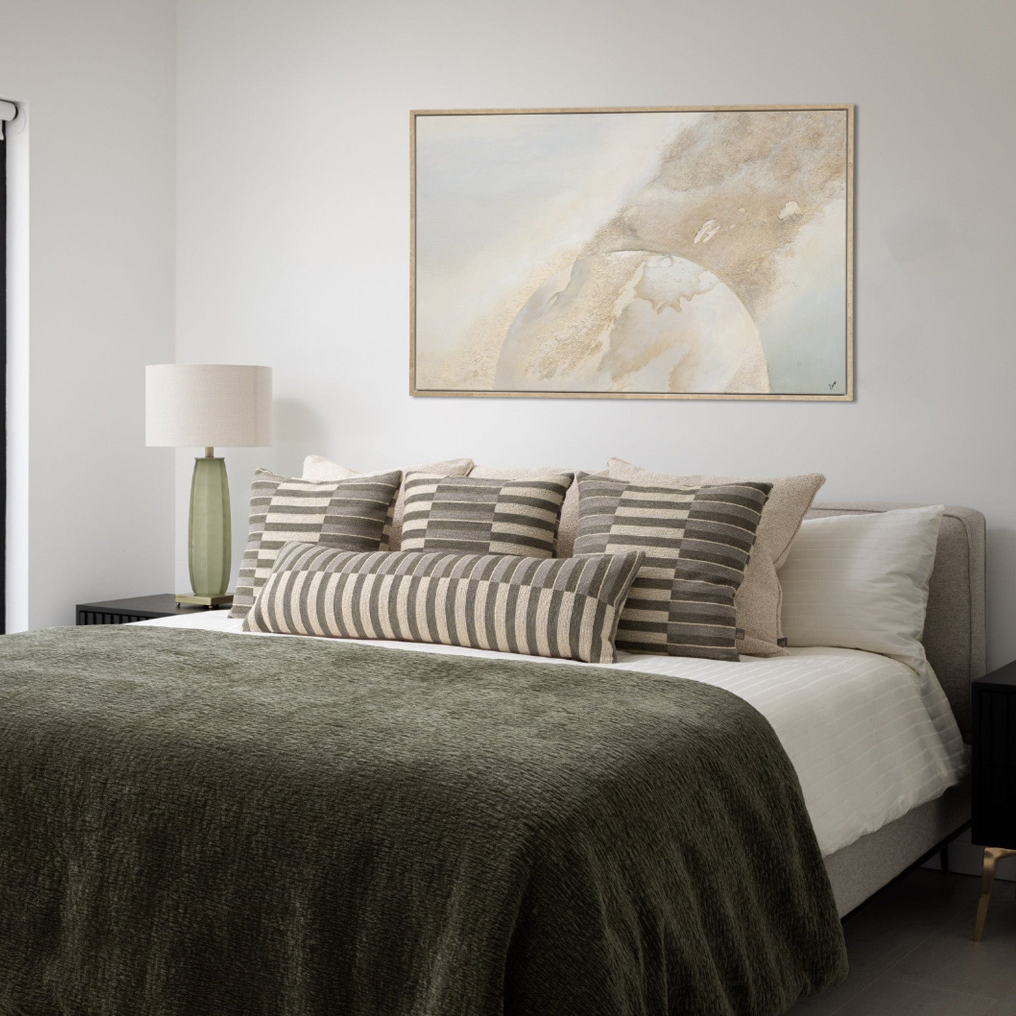 Luminess Neutral - Framed Canvas Wall Art By Lune