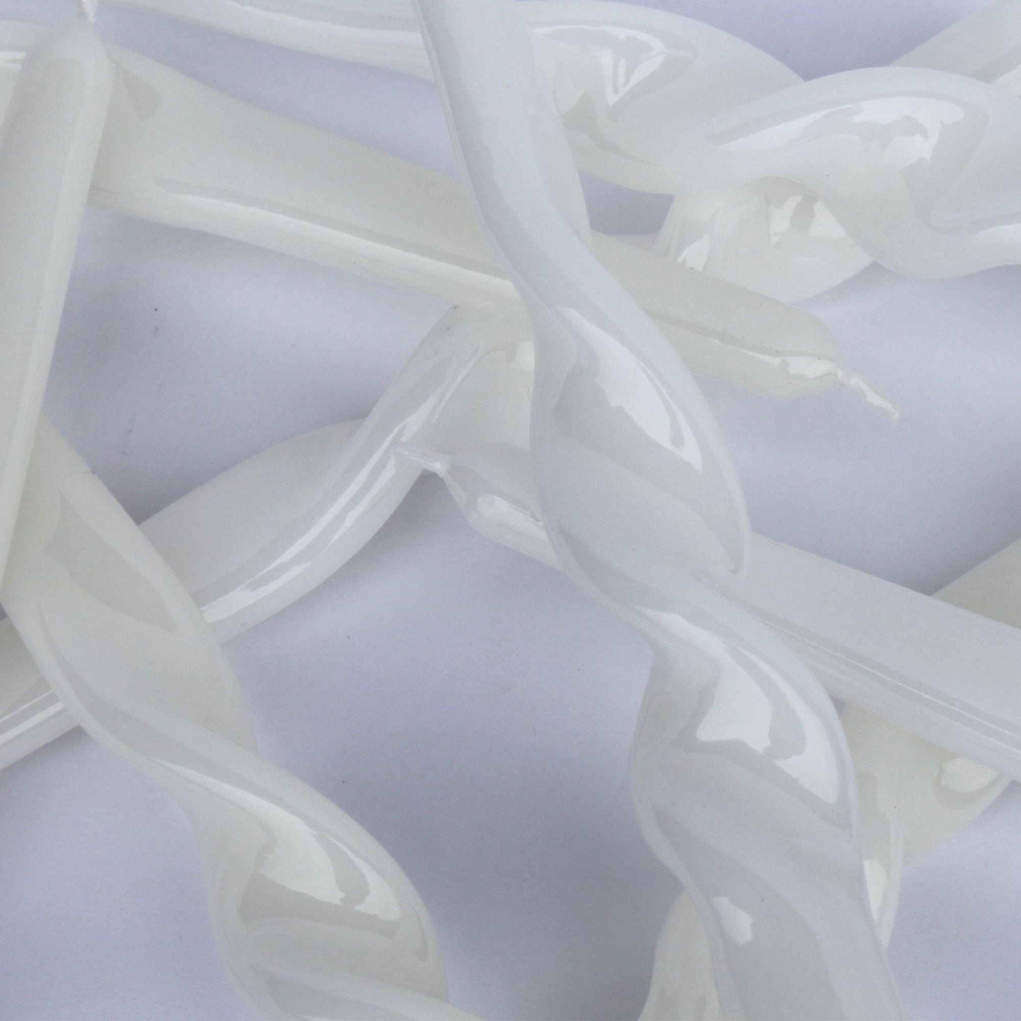 Maegen - White Twisted Taper Candles, Pack of 3
