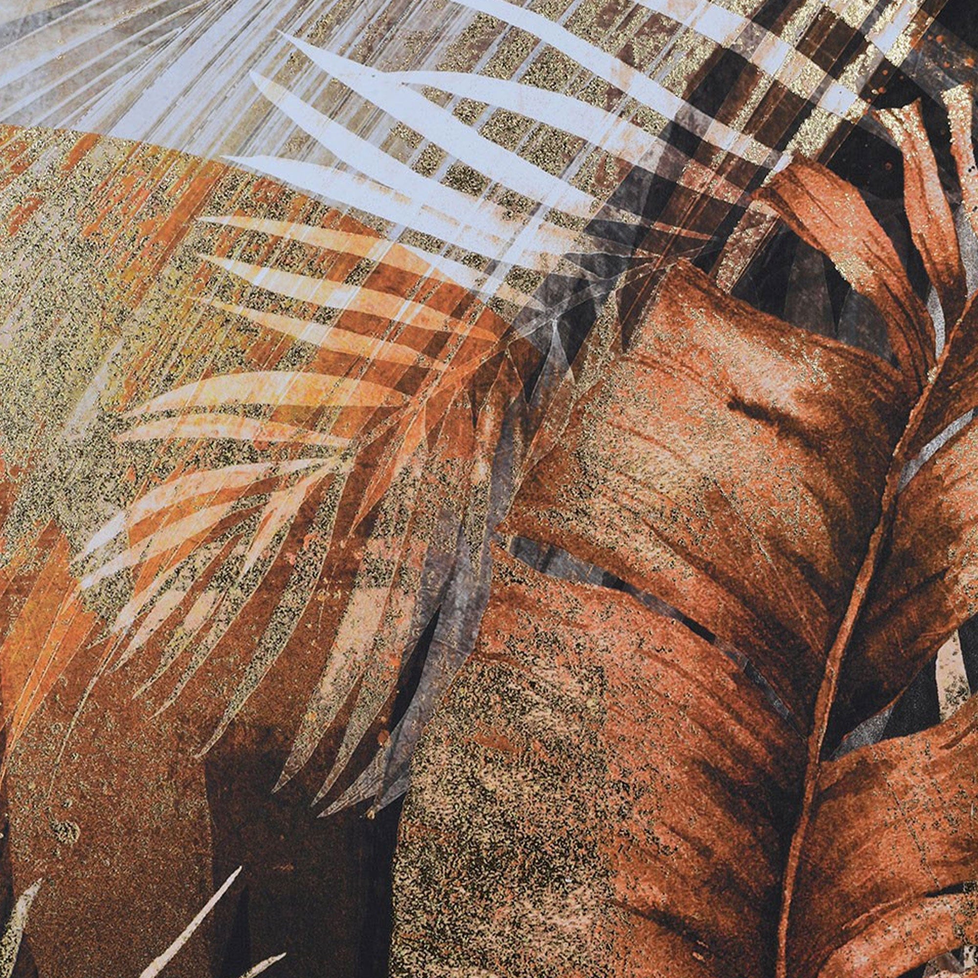 Foiled Tropical Palms - Framed Canvas Wall Art