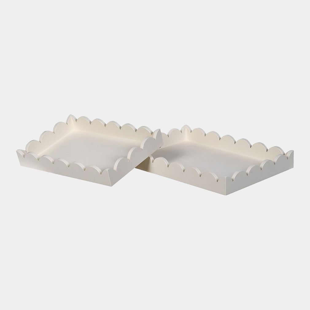 Festonado - White Petal Trays, Set of 2