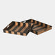 Regency - Gold and Black Stripe Trays, Set of 2