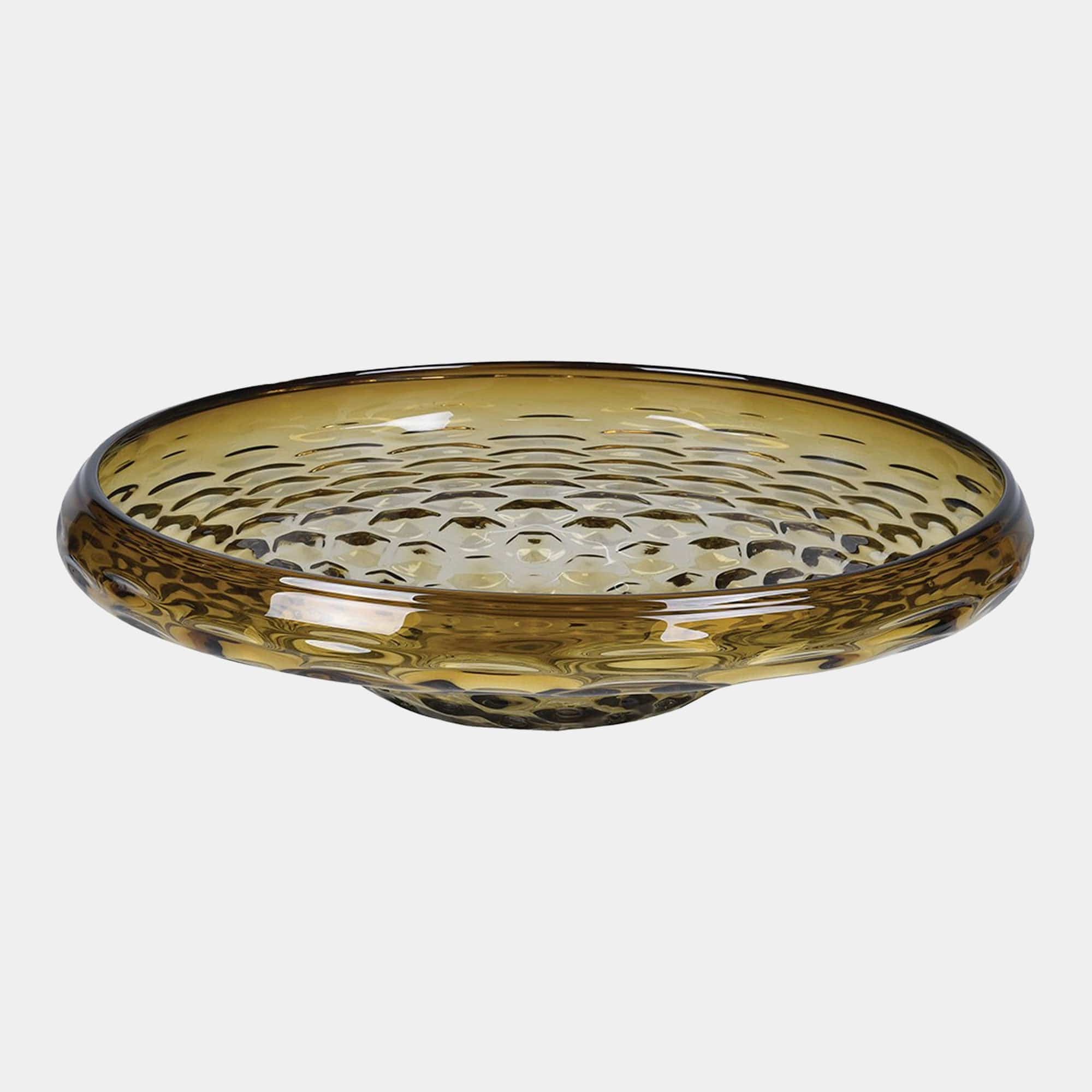 Amber Beehive - Glass Bowl