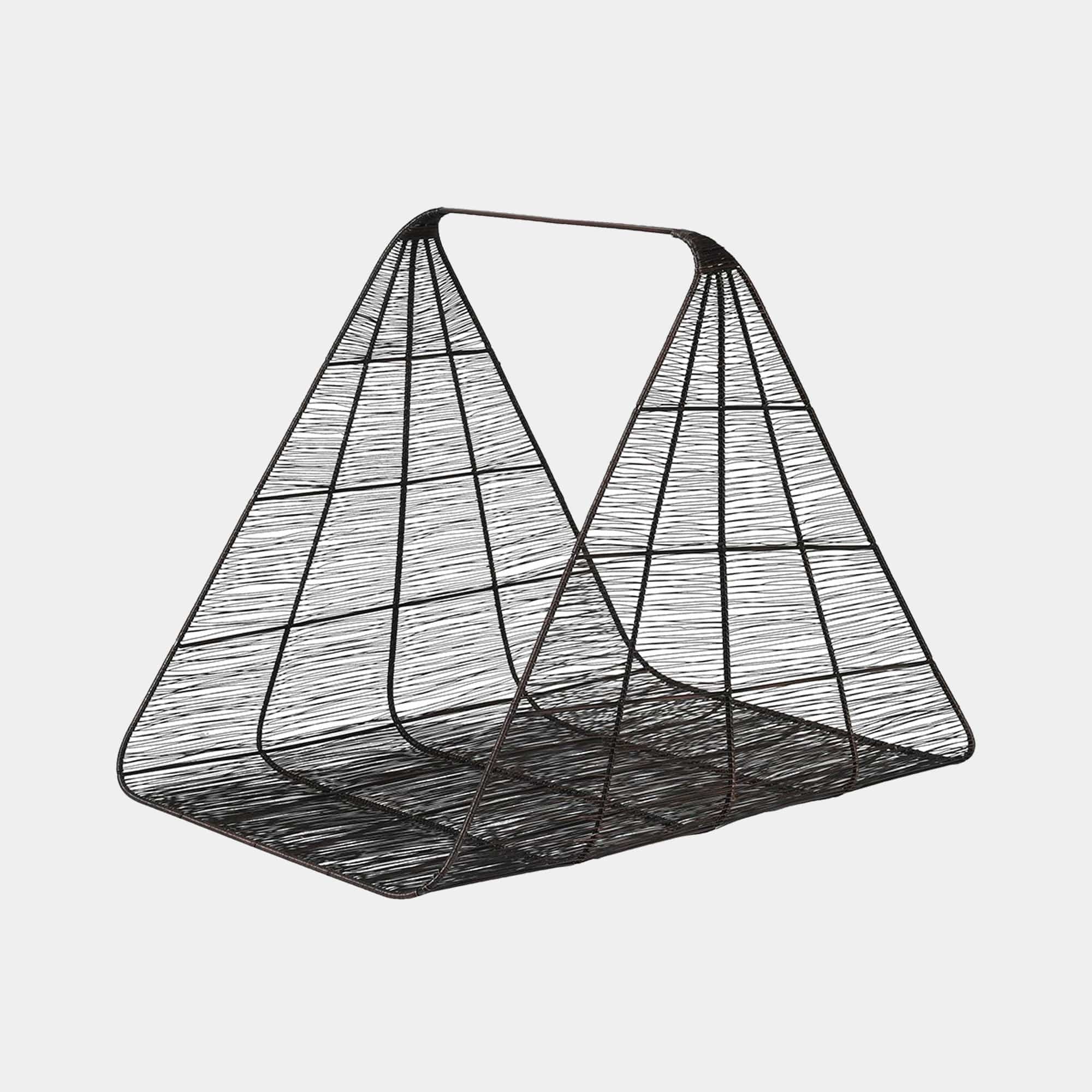 Canasta - Antique Bronze Mesh Log Basket