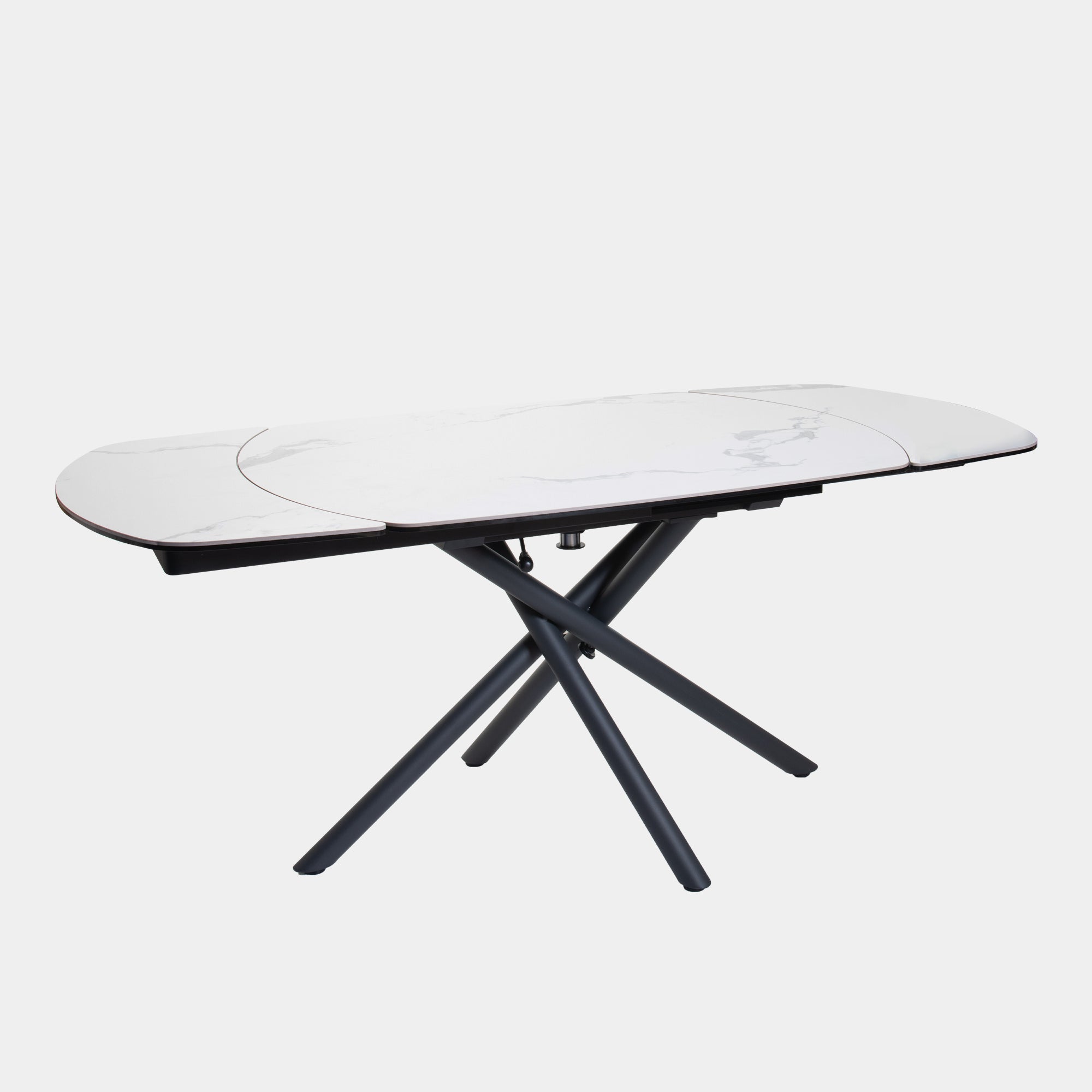 Athena - Extending Dining Table With White Ceramic Top