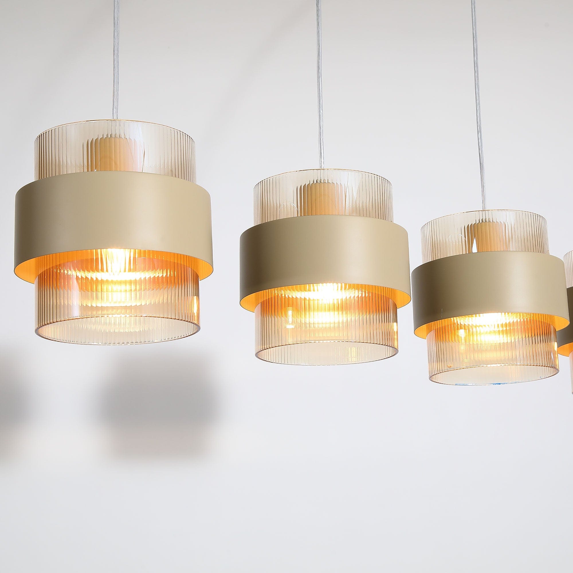 Amilia - Amber 4 Bar Pendant