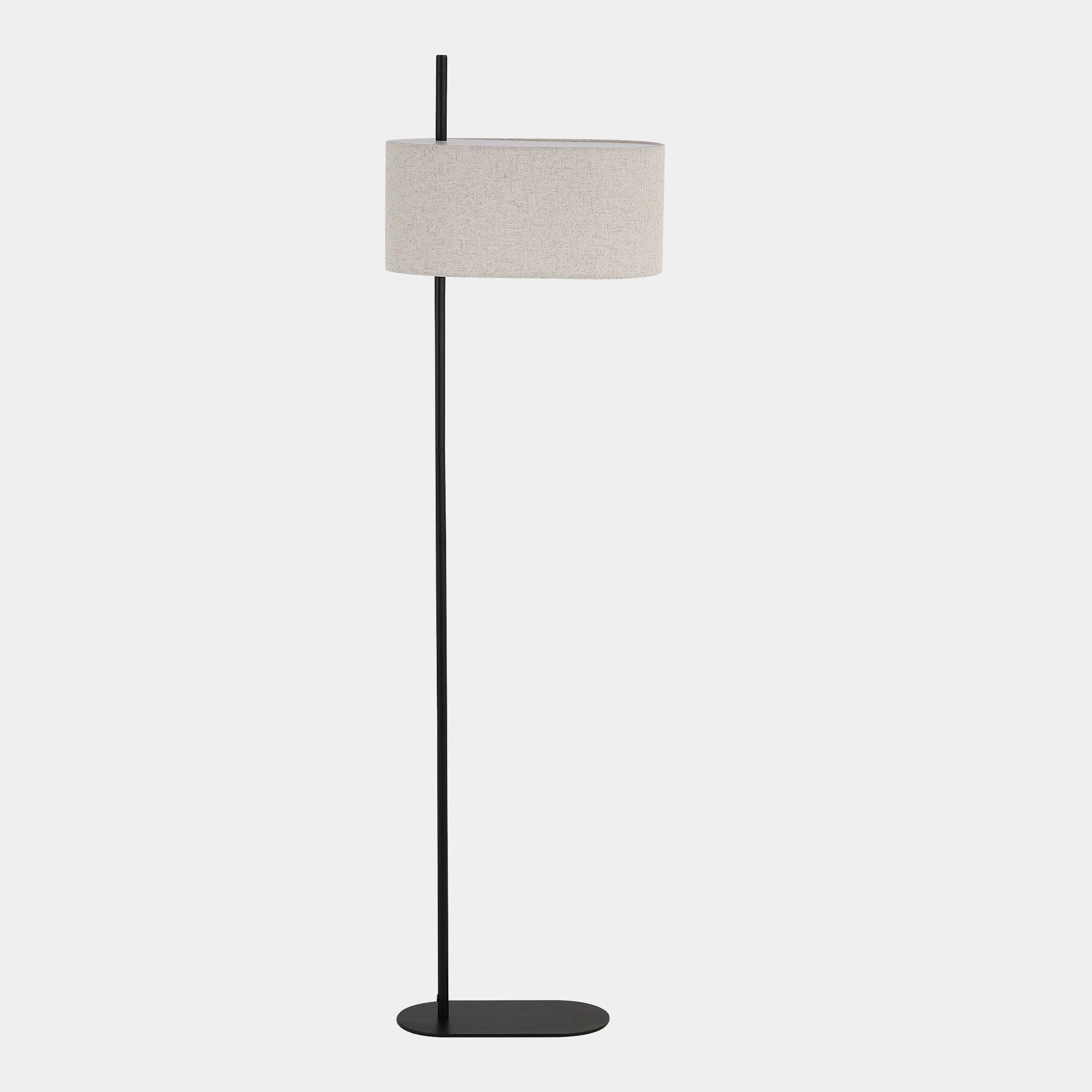 Saxon - Black Linen Floor Lamp