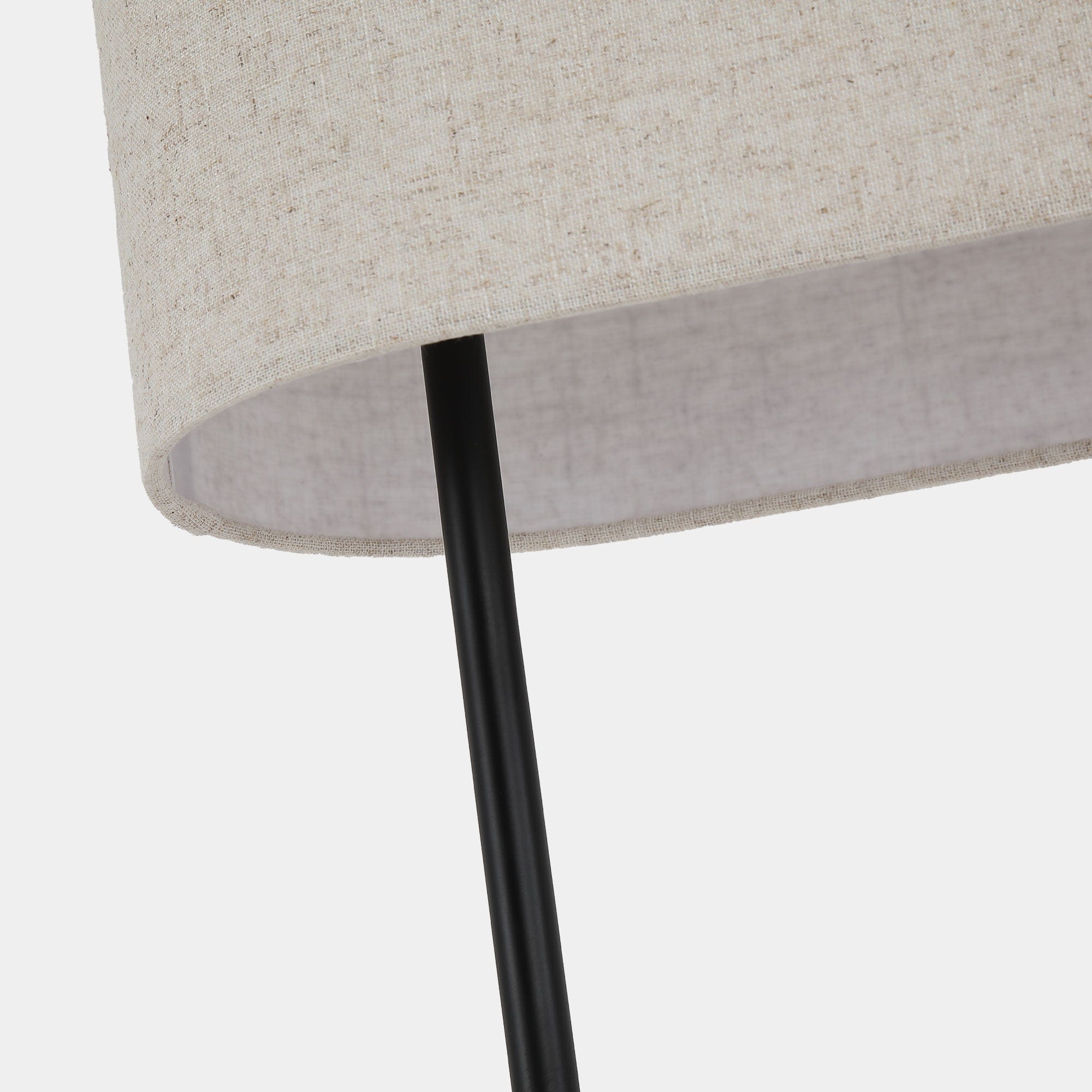 Saxon - Black Linen Floor Lamp