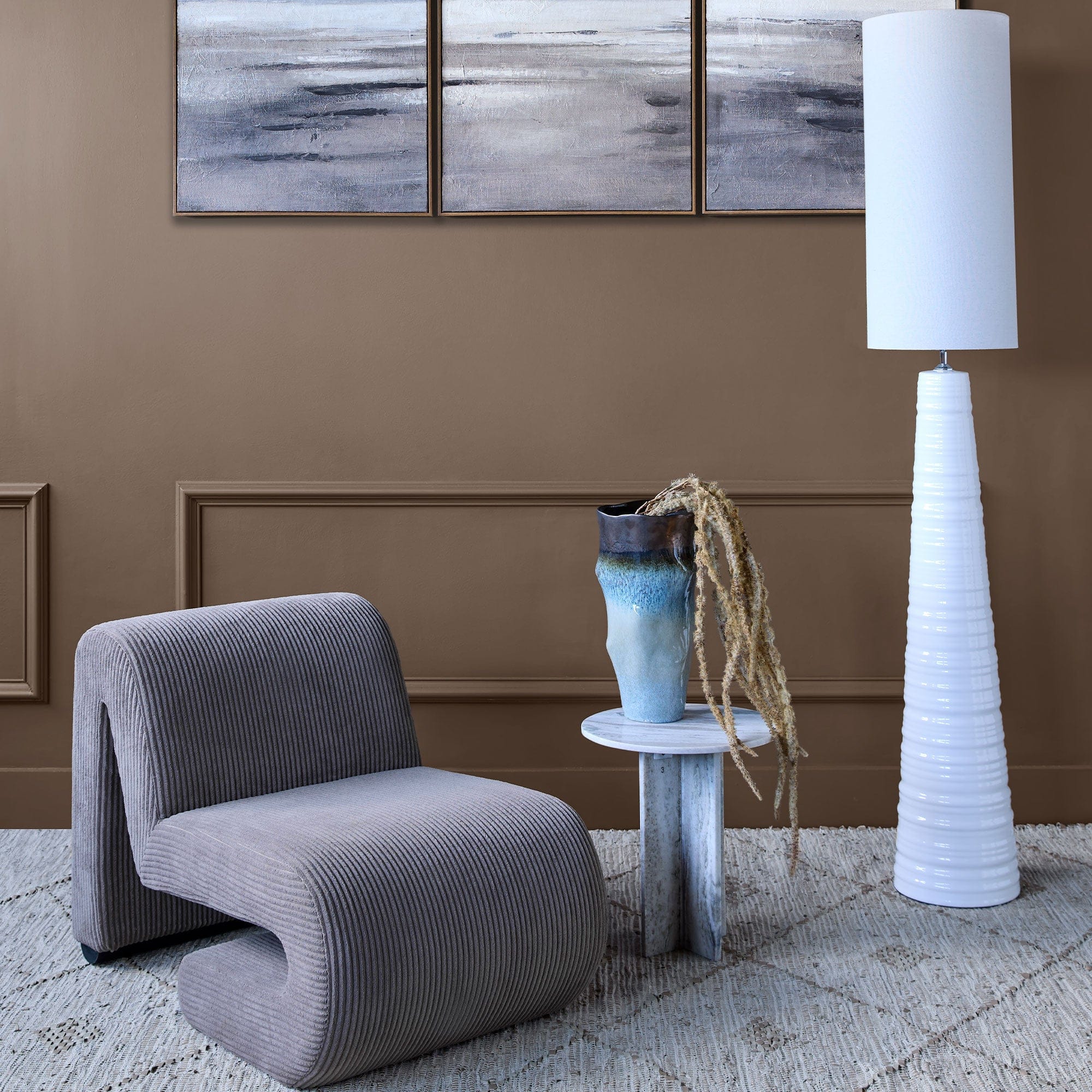 Luca - White Floor Lamp