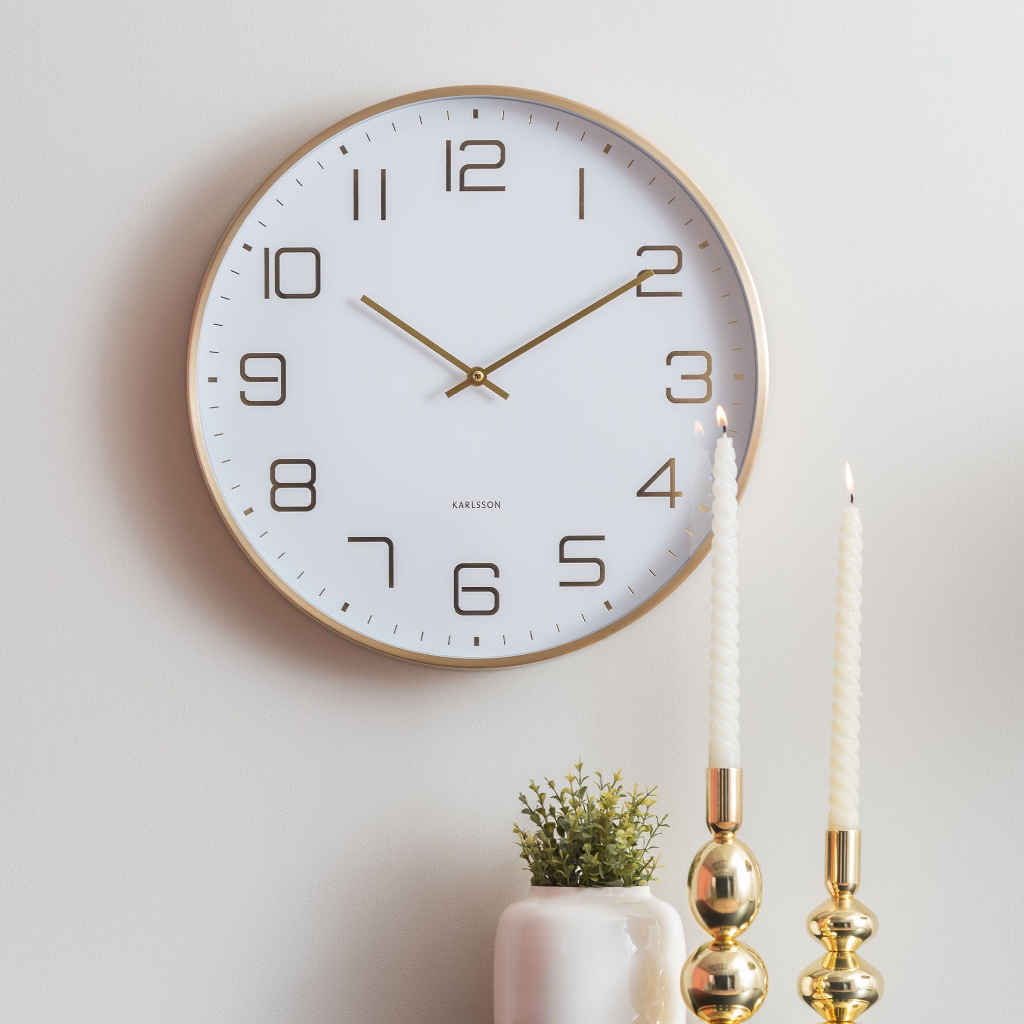 Elegance Glow - Wall Clock White