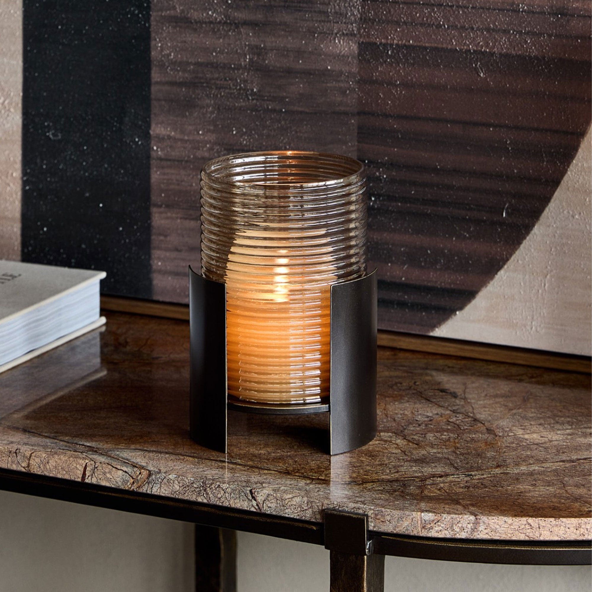 Belvedere - Black Ribbed Hurricane, Small