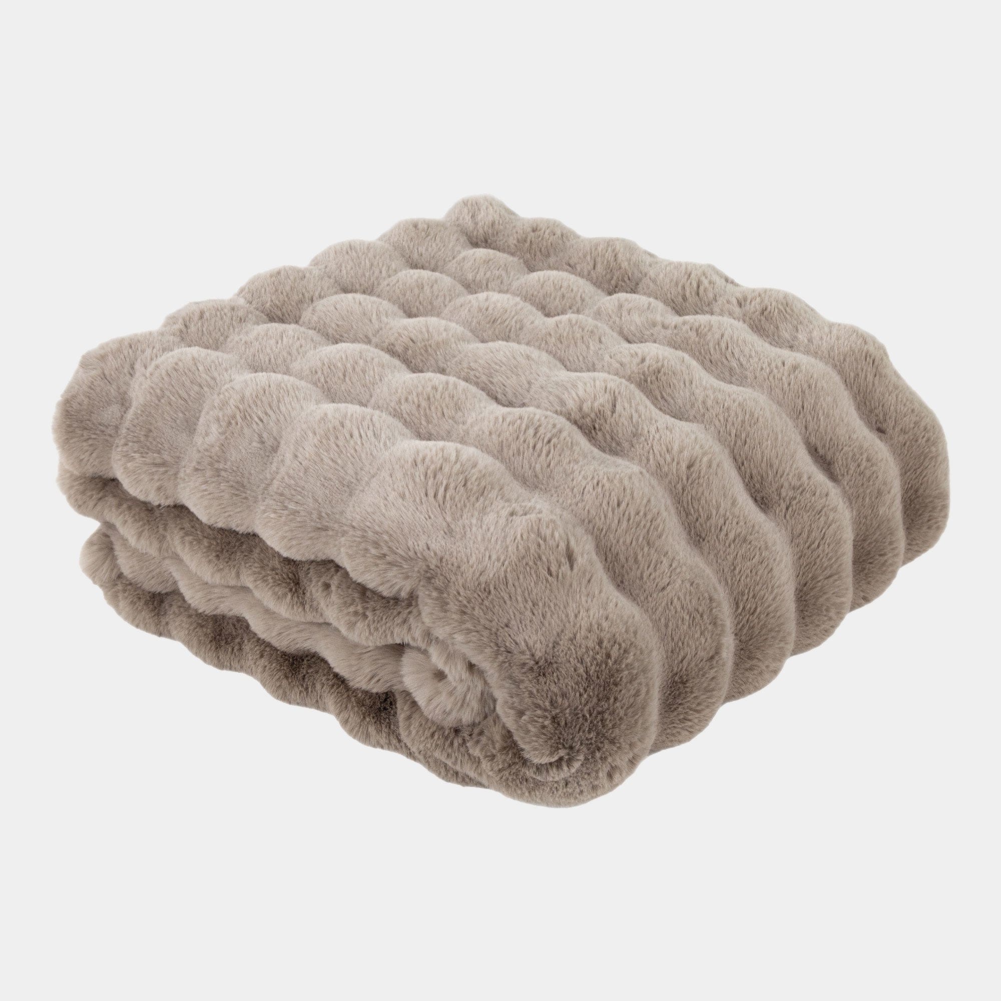 Glam - Taupe Faux Fur Throw 150x200cm