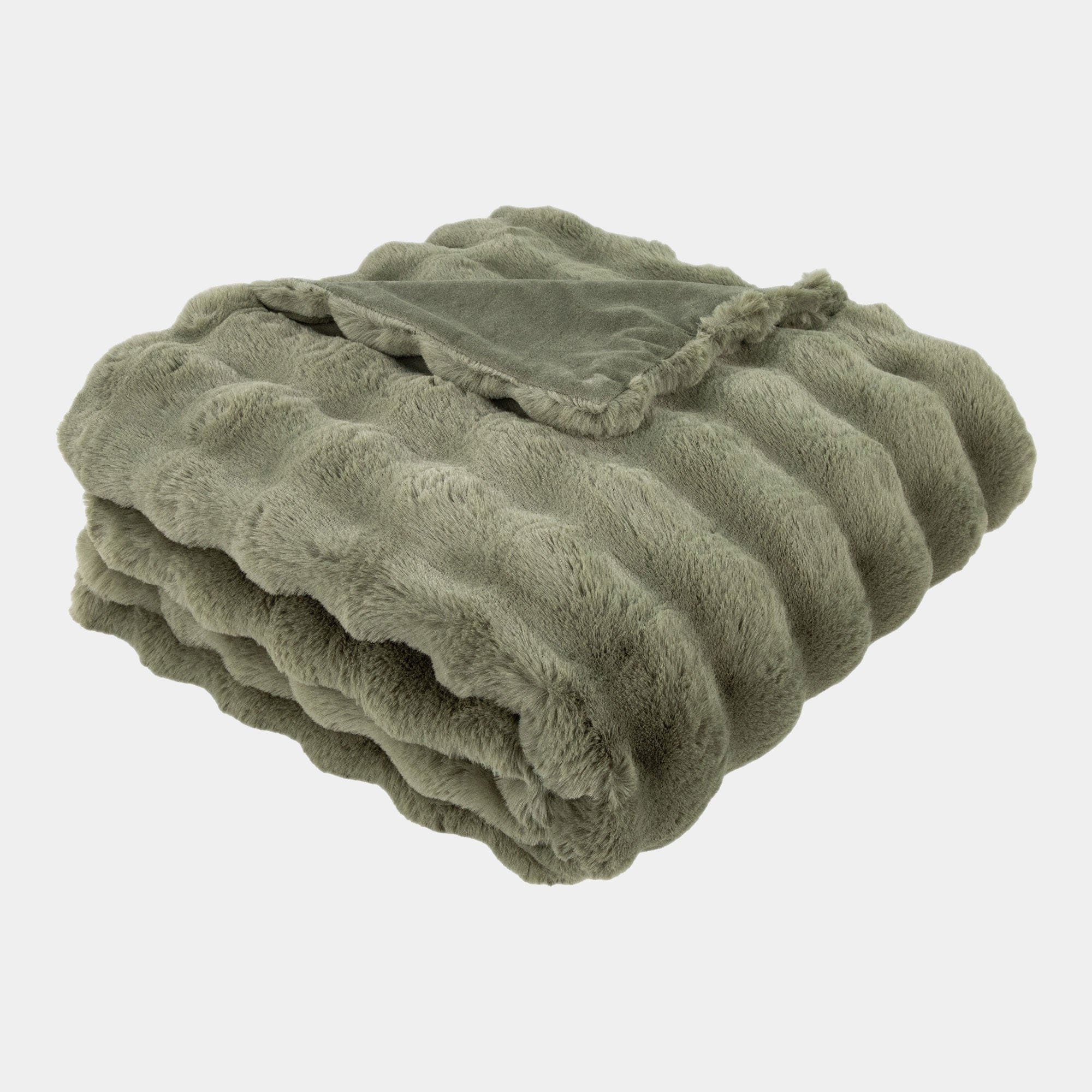 Glam - Sage Faux Fur Throw 150x200cm