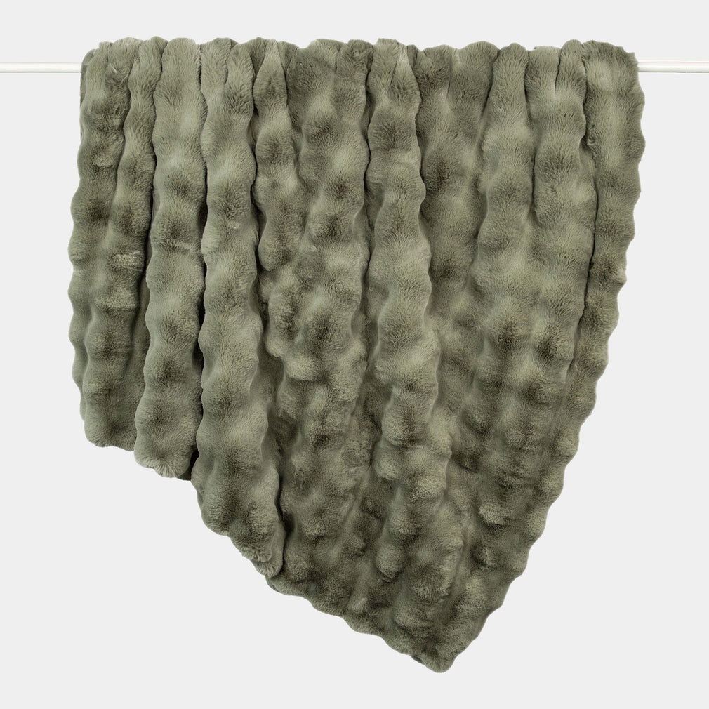 Glam - Sage Faux Fur Throw 150x200cm