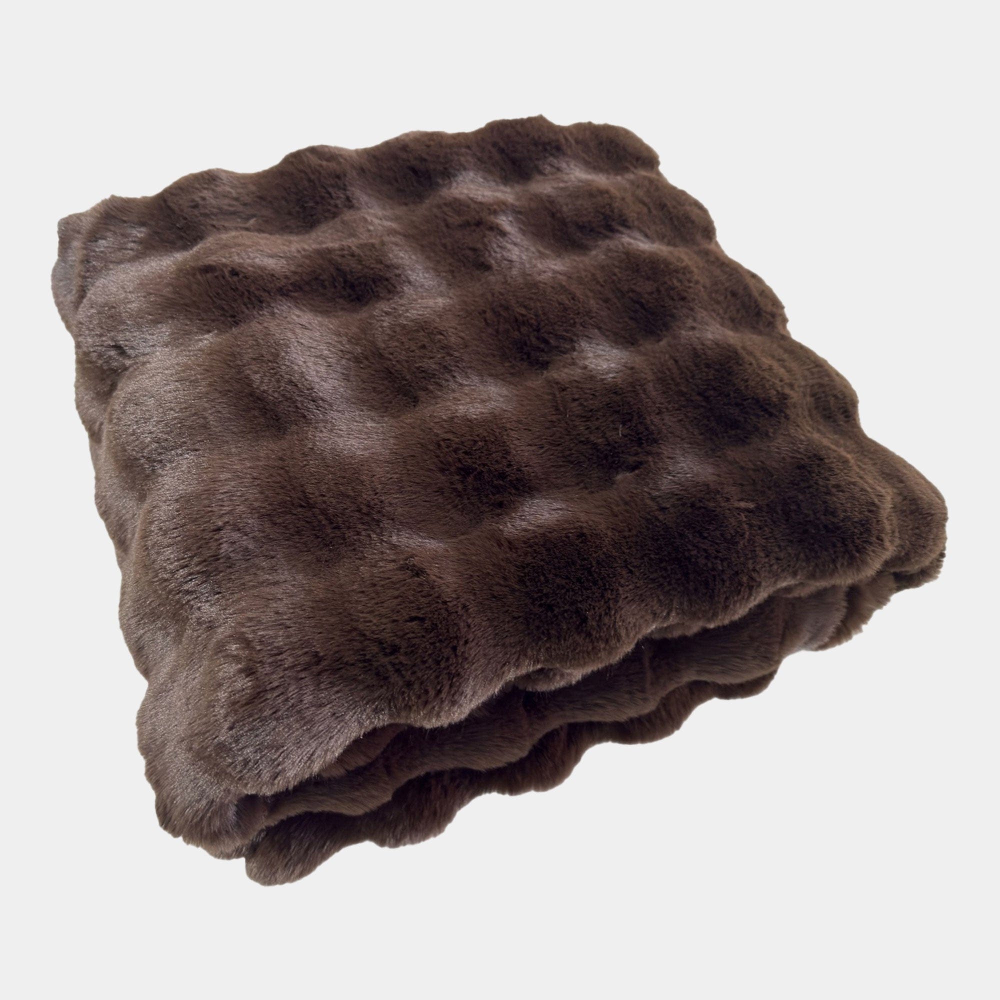 Glam - Chocolate Faux Fur Throw 150x200cm