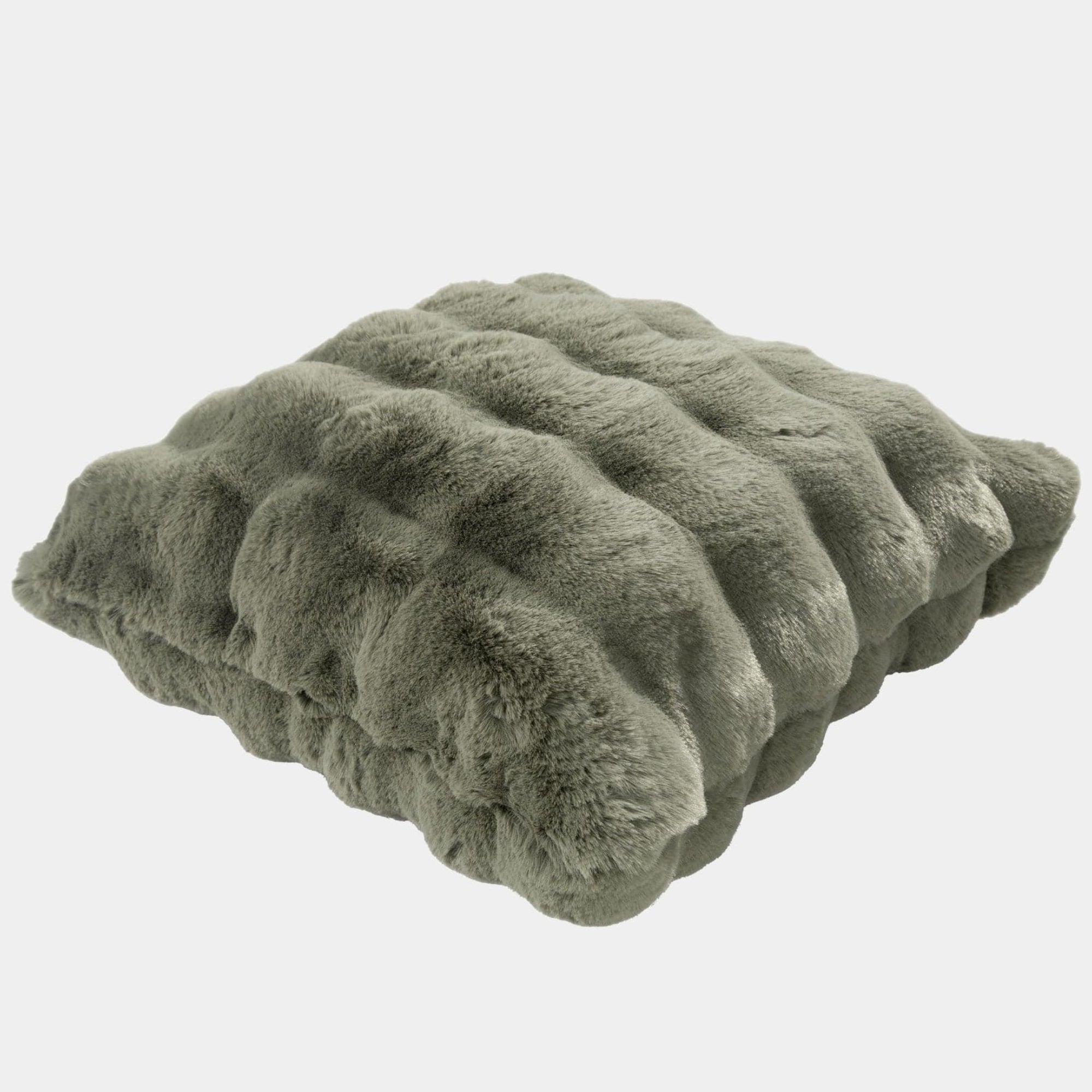 Glam Faux Fur - Sage Green Cushion 50x50cm