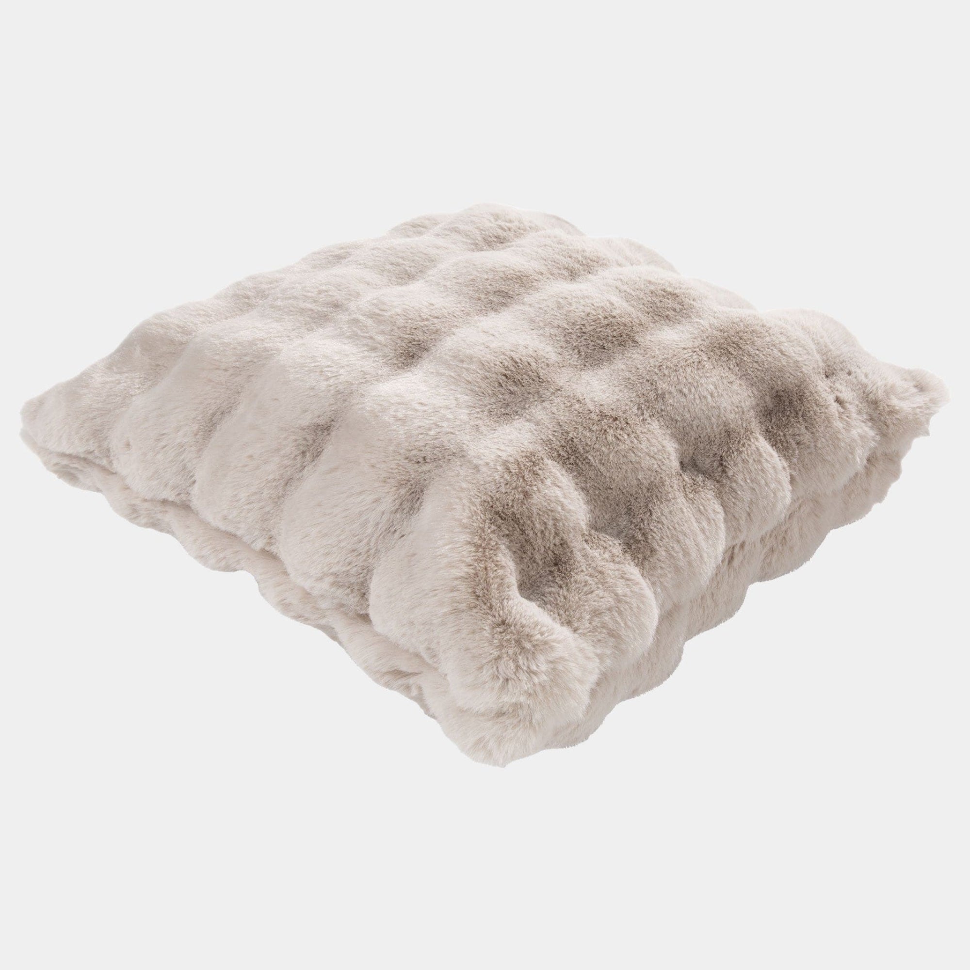 Glam Faux Fur - Beige Cushion 50x50cm