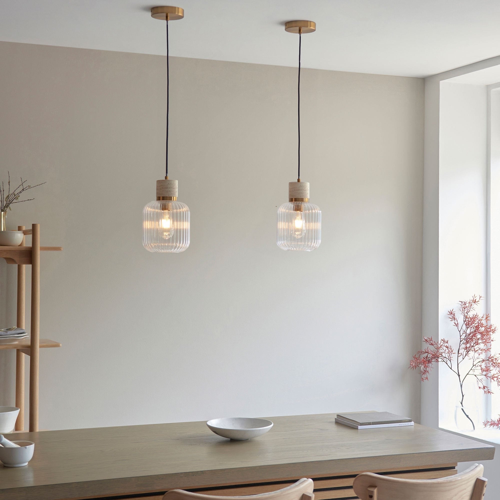 Cavern Beige Marble - Pendant Ceiling Light