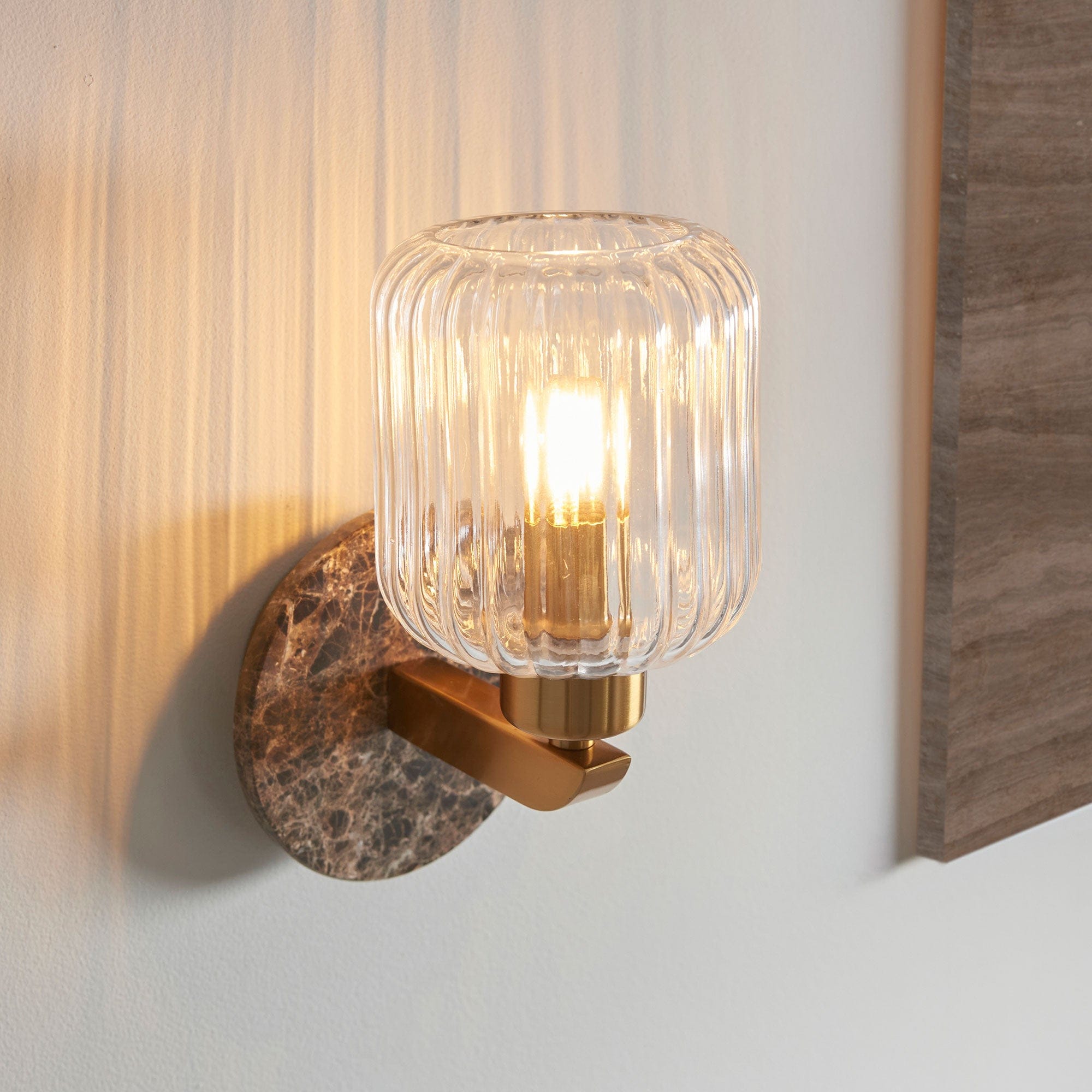 Cavern Brown Marble - Wall Light