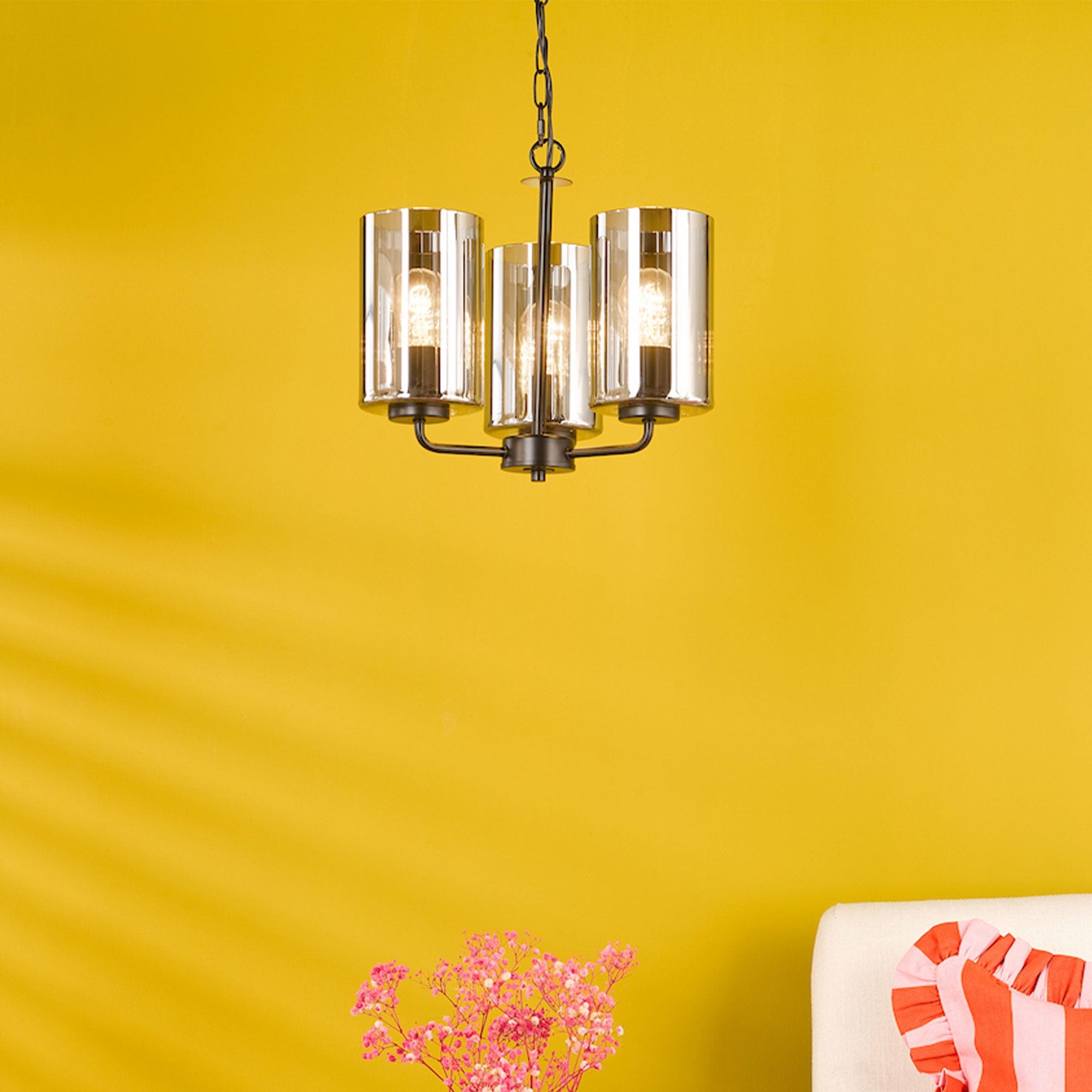 Berger - Satin Black 3 Light Ceiling Pendant