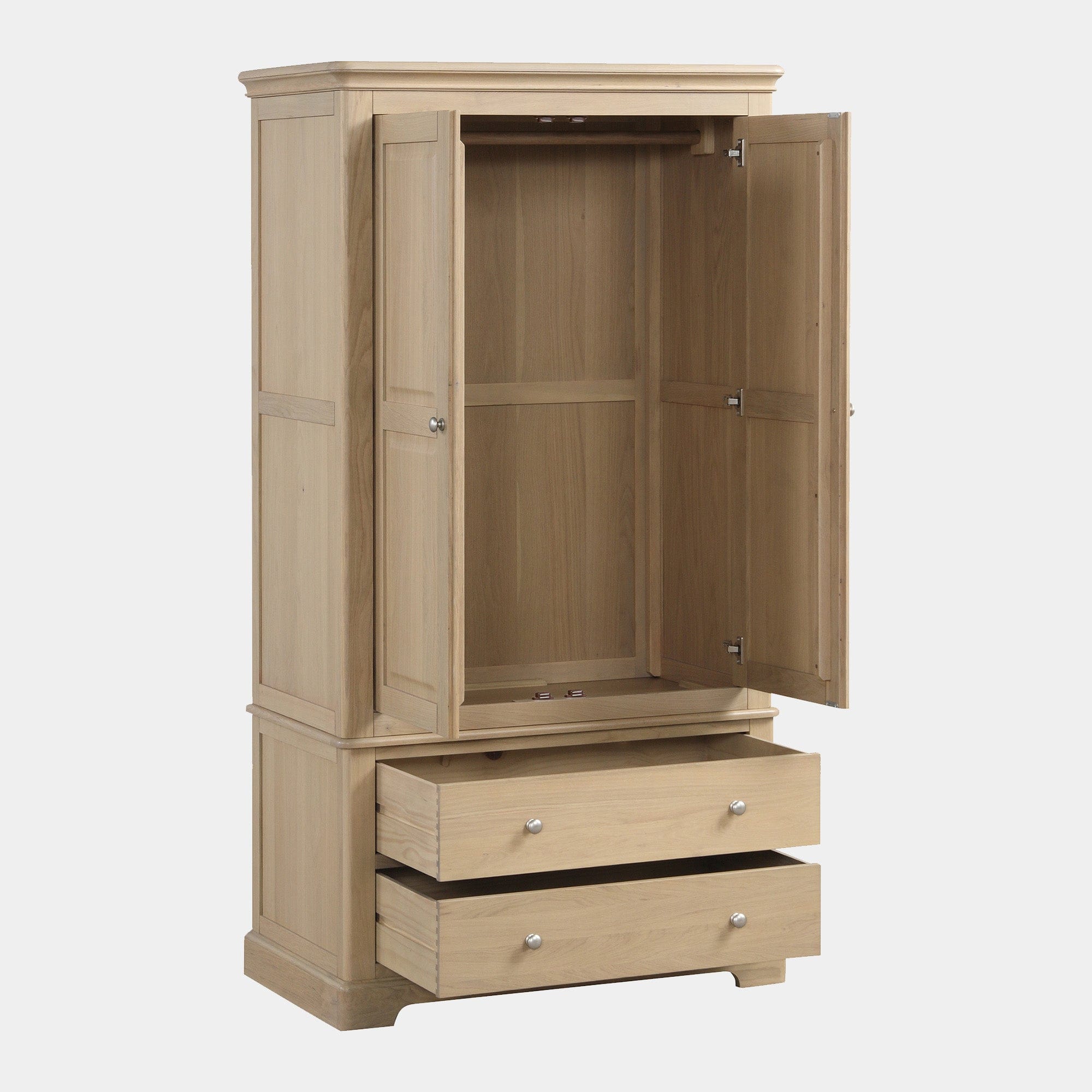 Ravenswood Oak - 2 Door Wardrobe With Drawers