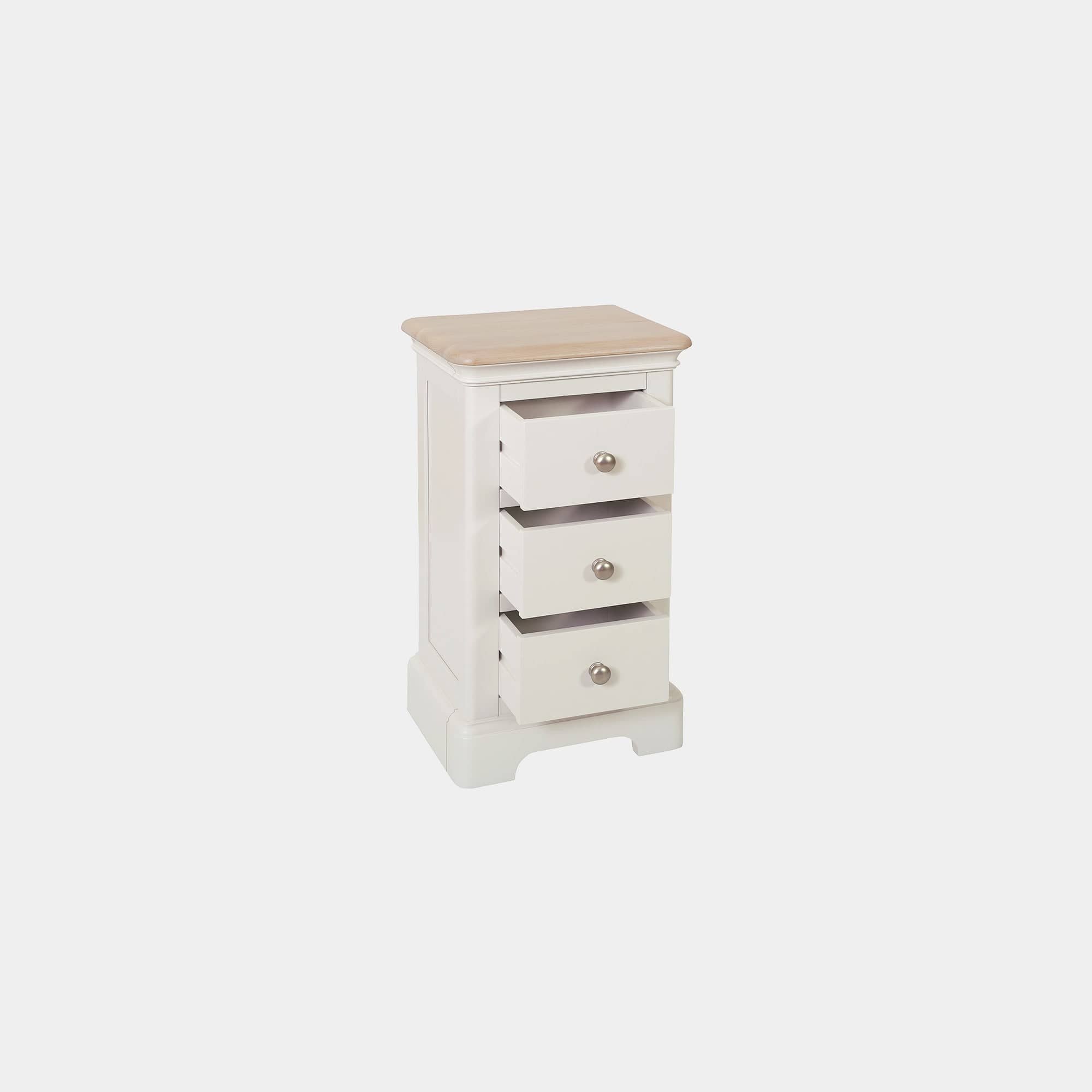 Ravenswood Painted - 3 Drawer Bedside Table, Compact