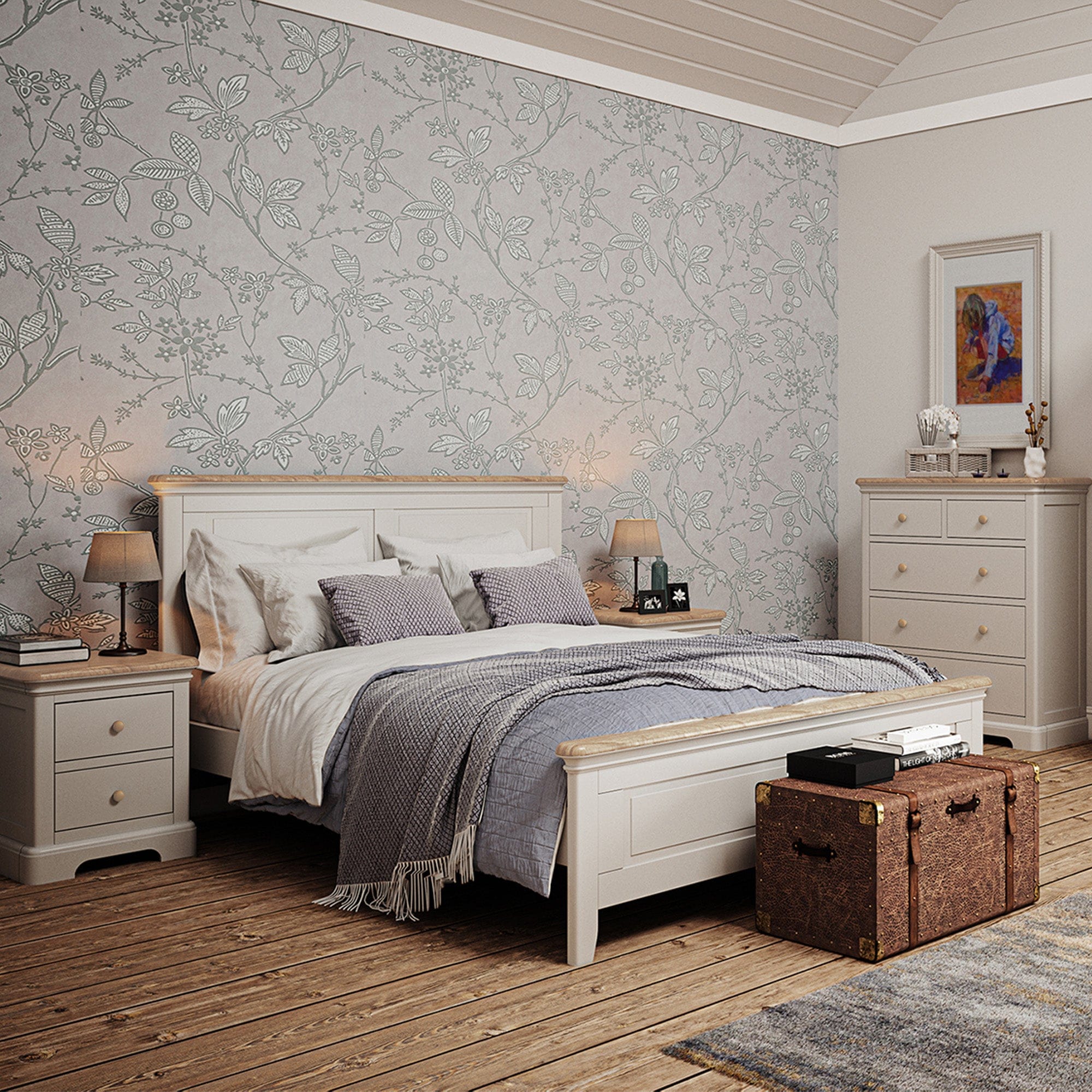 Ravenswood Painted - 2 Door Wardrobe, Grey Mist