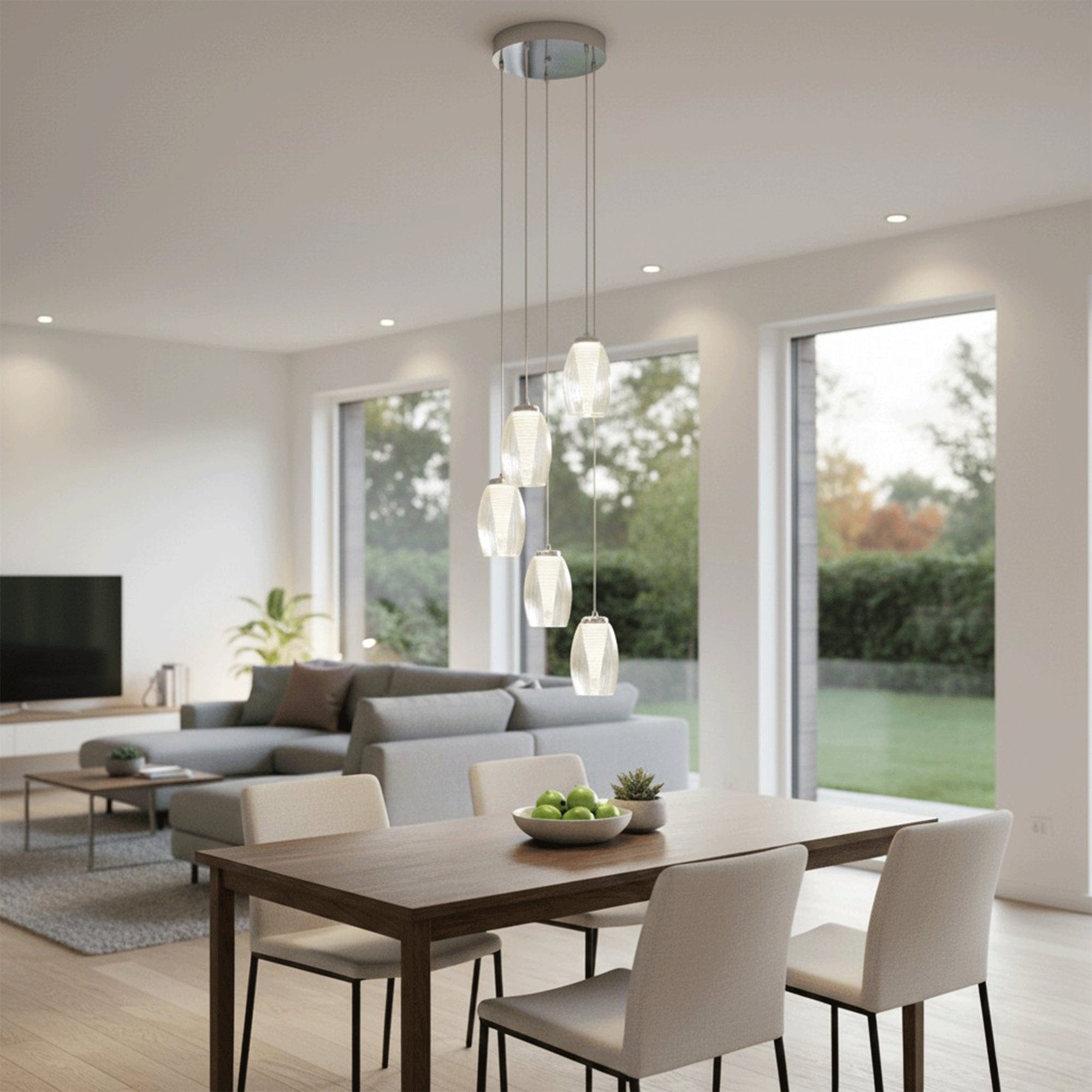 Thunder Chrome - Pendant Ceiling Light, 5 Light