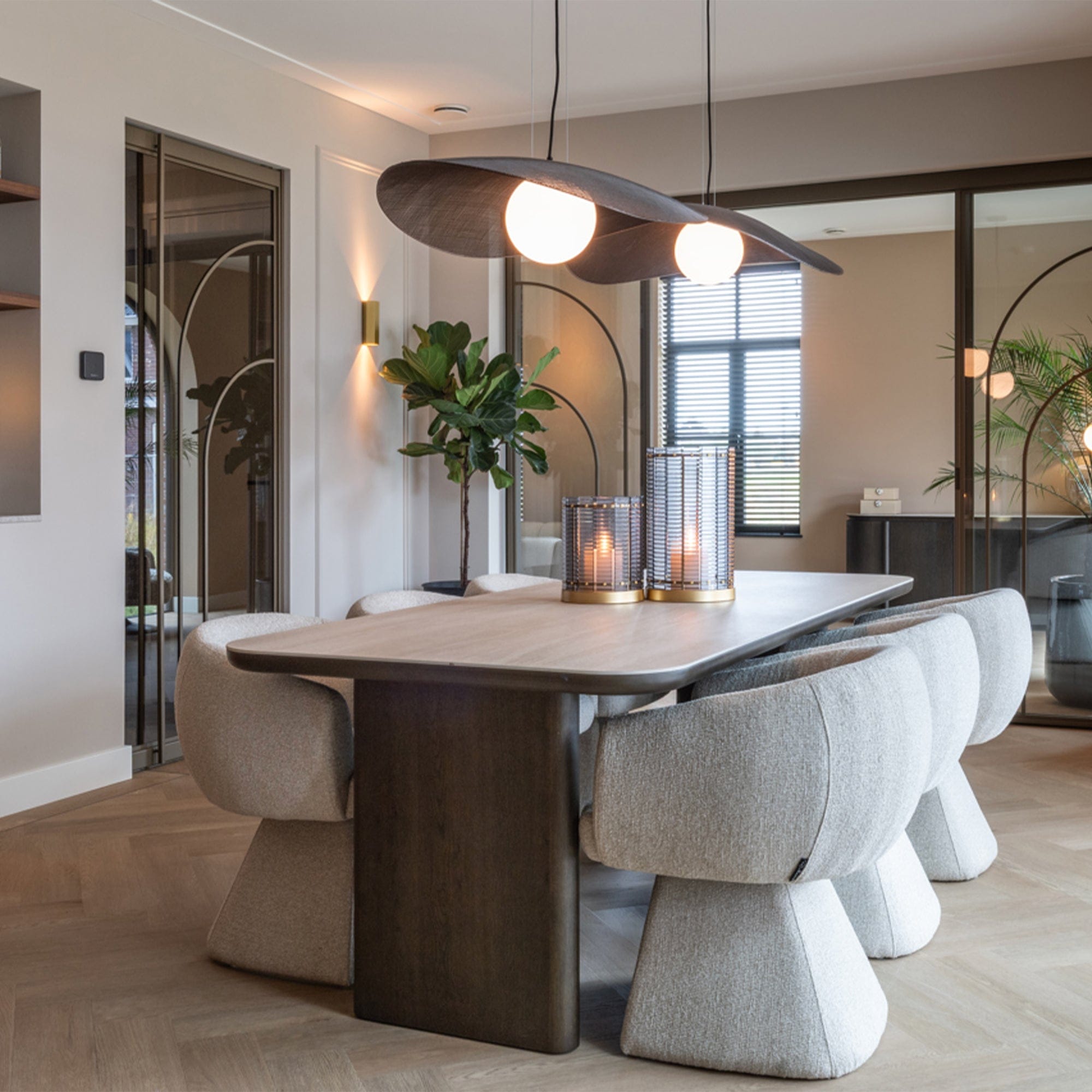 Jackson - Travertine Effect Dining Table