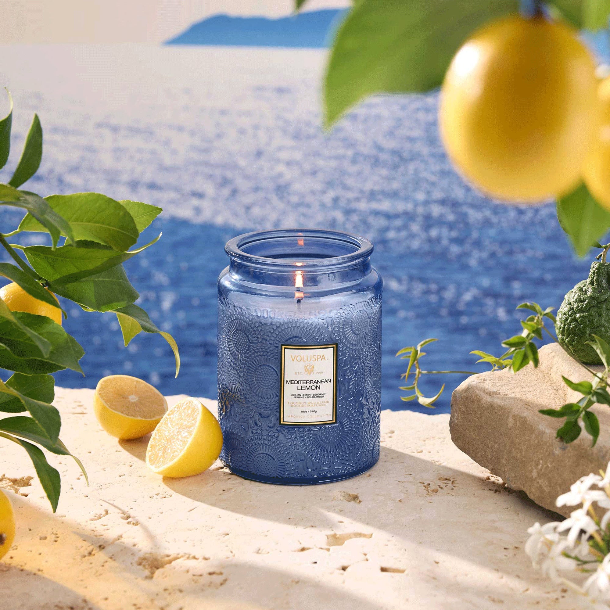 Voluspa - Mediterranean Lemon Jar Scented Candle 510g