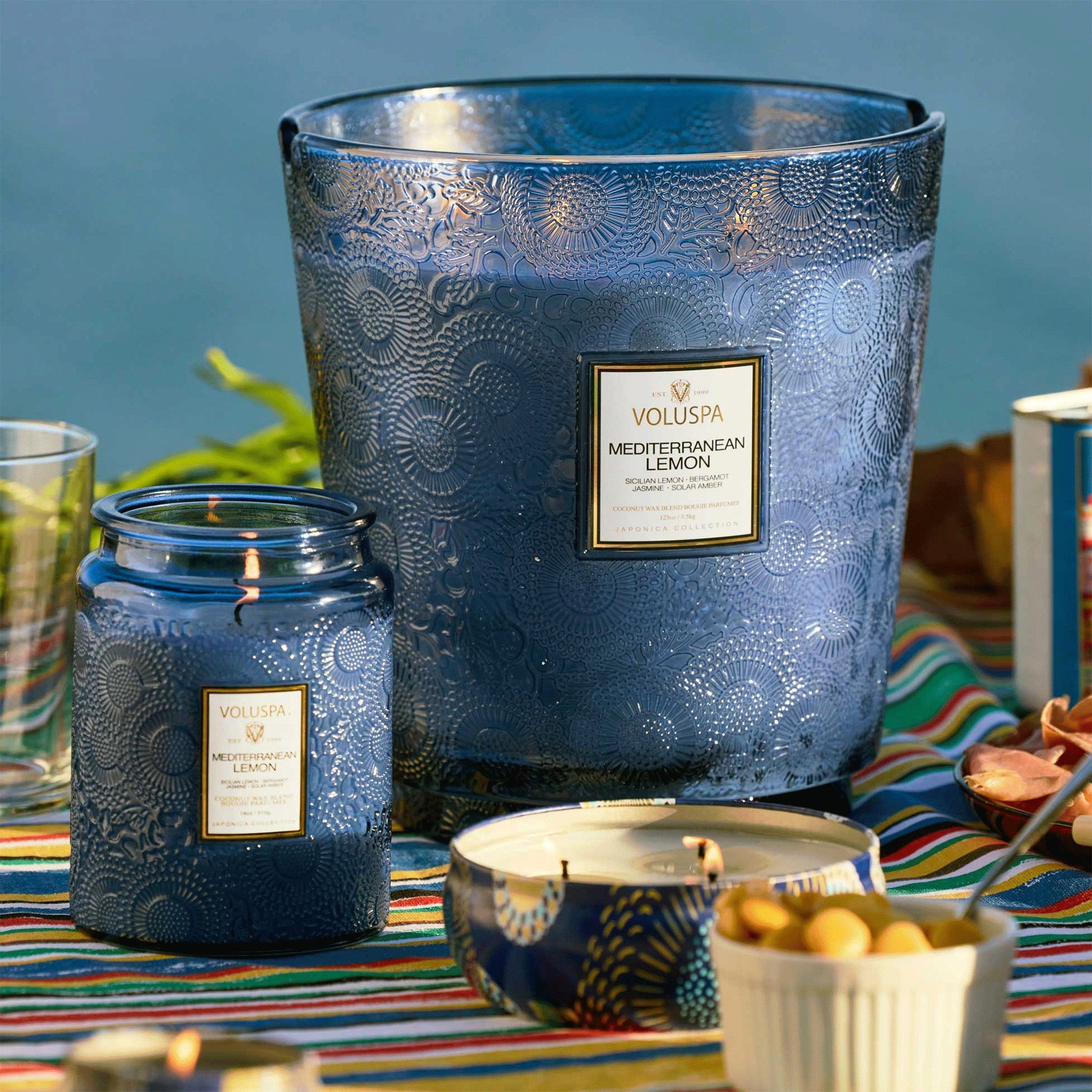 Voluspa - Mediterranean Lemon 3 Wick Scented Tin Candle