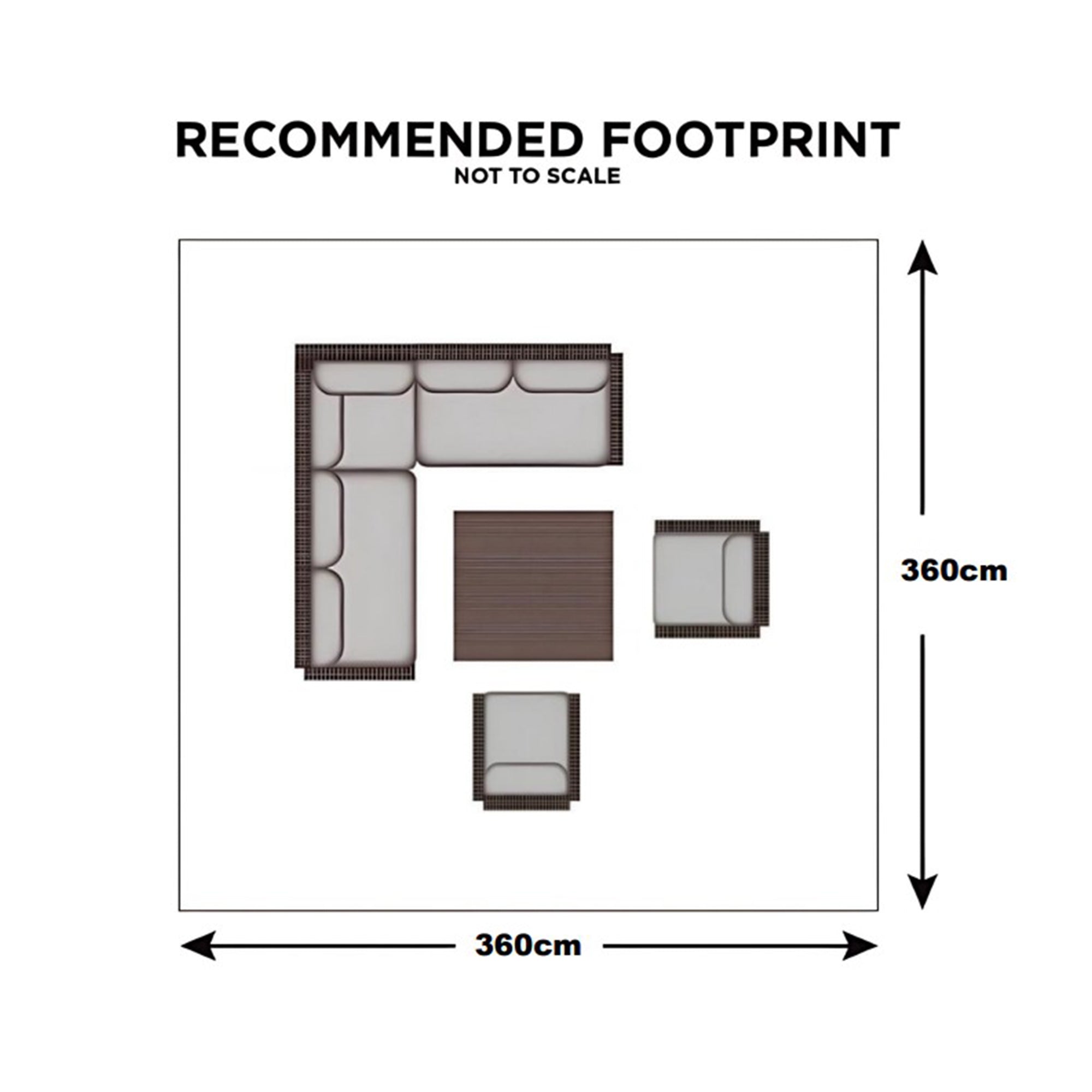 Key Largo - High Back Corner Garden Dining Set With Firepit & 2 Armchairs, Aluminium & Rattan