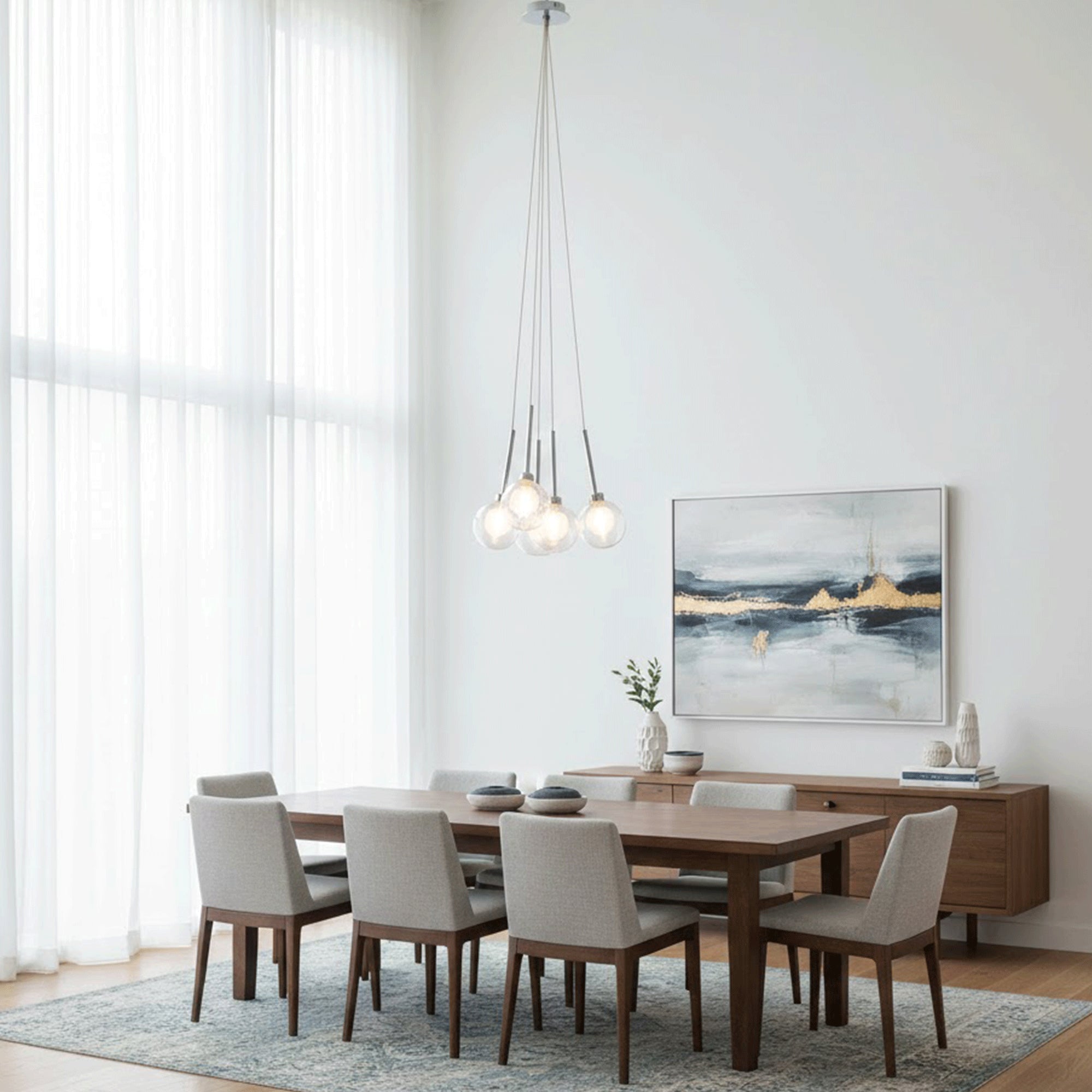 Bounty - Ceiling Light, Chrome Cluster