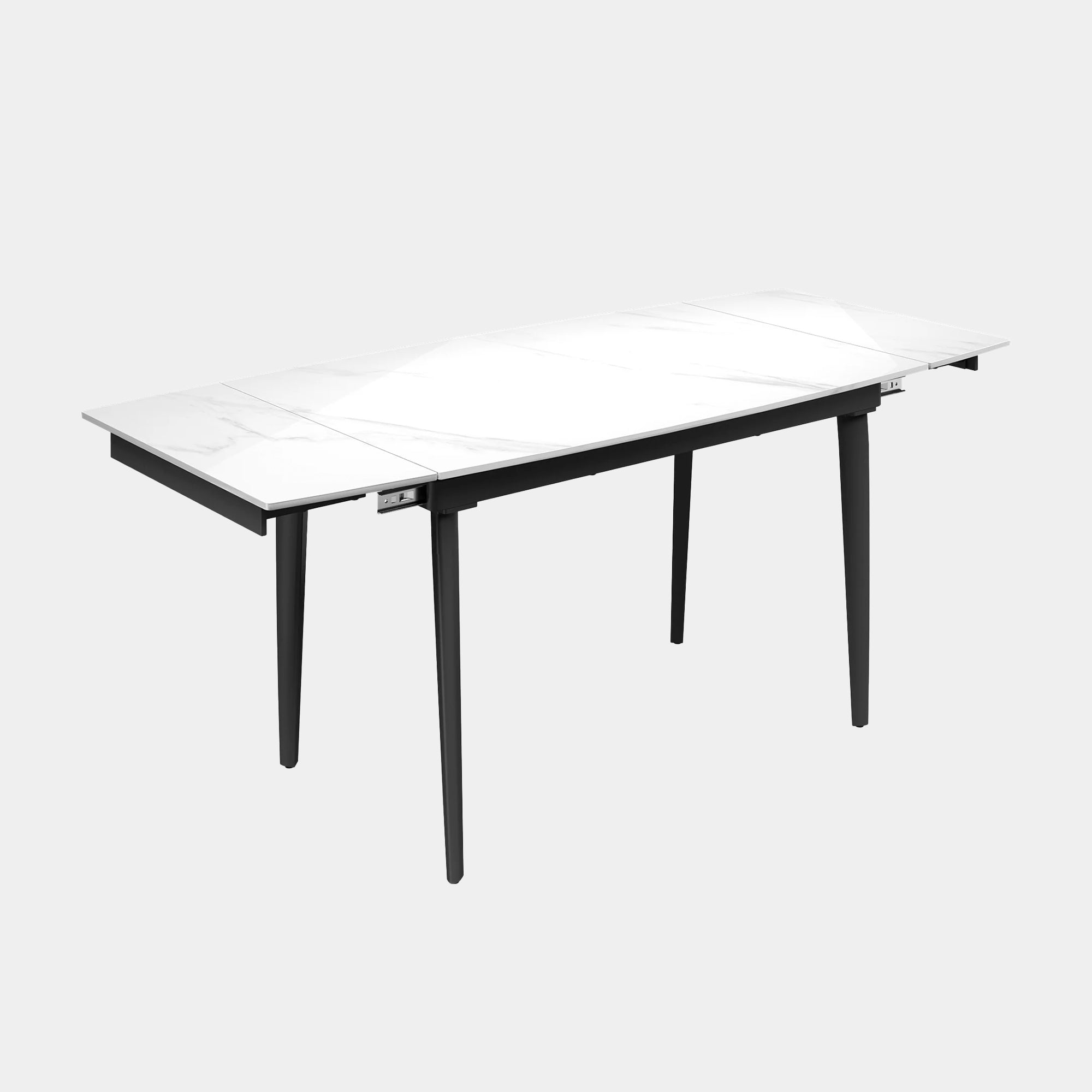 Vinci - Marble Effect Extending Dining Table, White