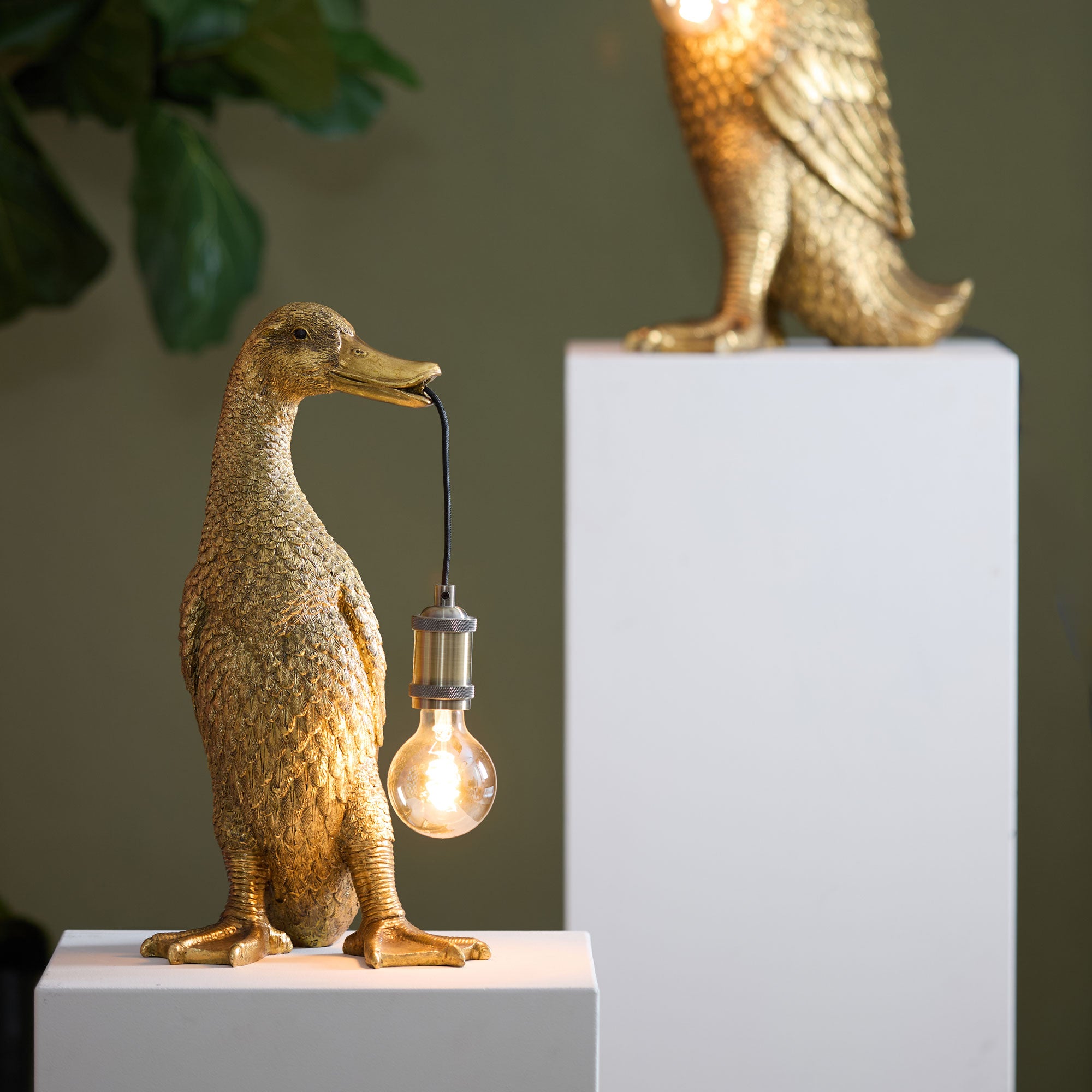 Eddie - Duck Lamp, Gold