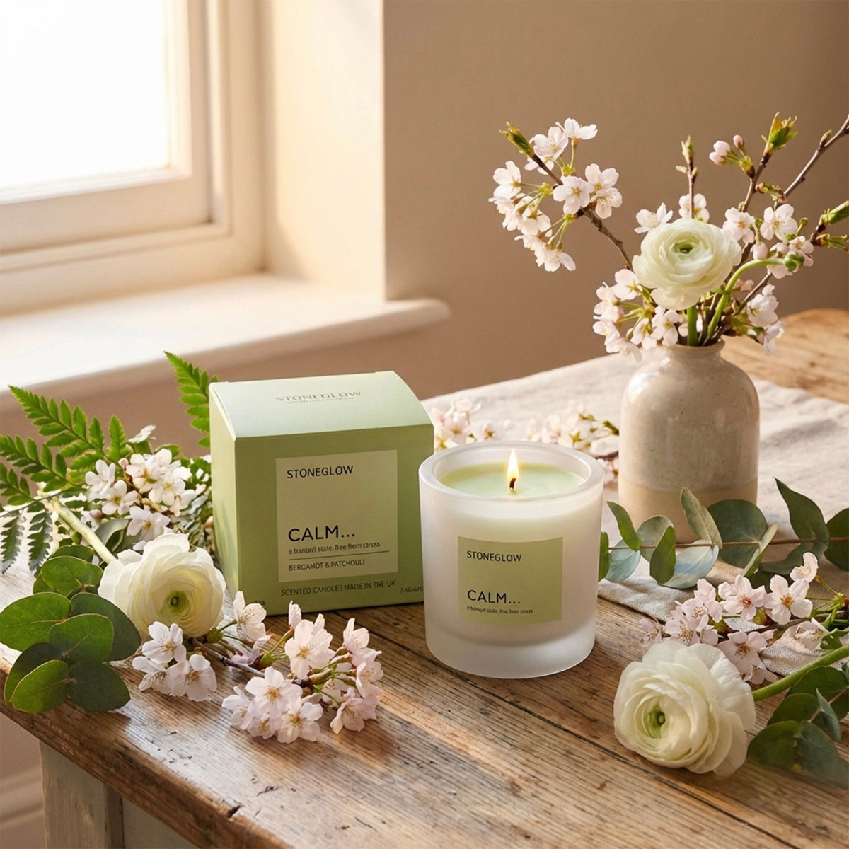 Stoneglow Calm - Bergamot & Patchouli Candle 210g
