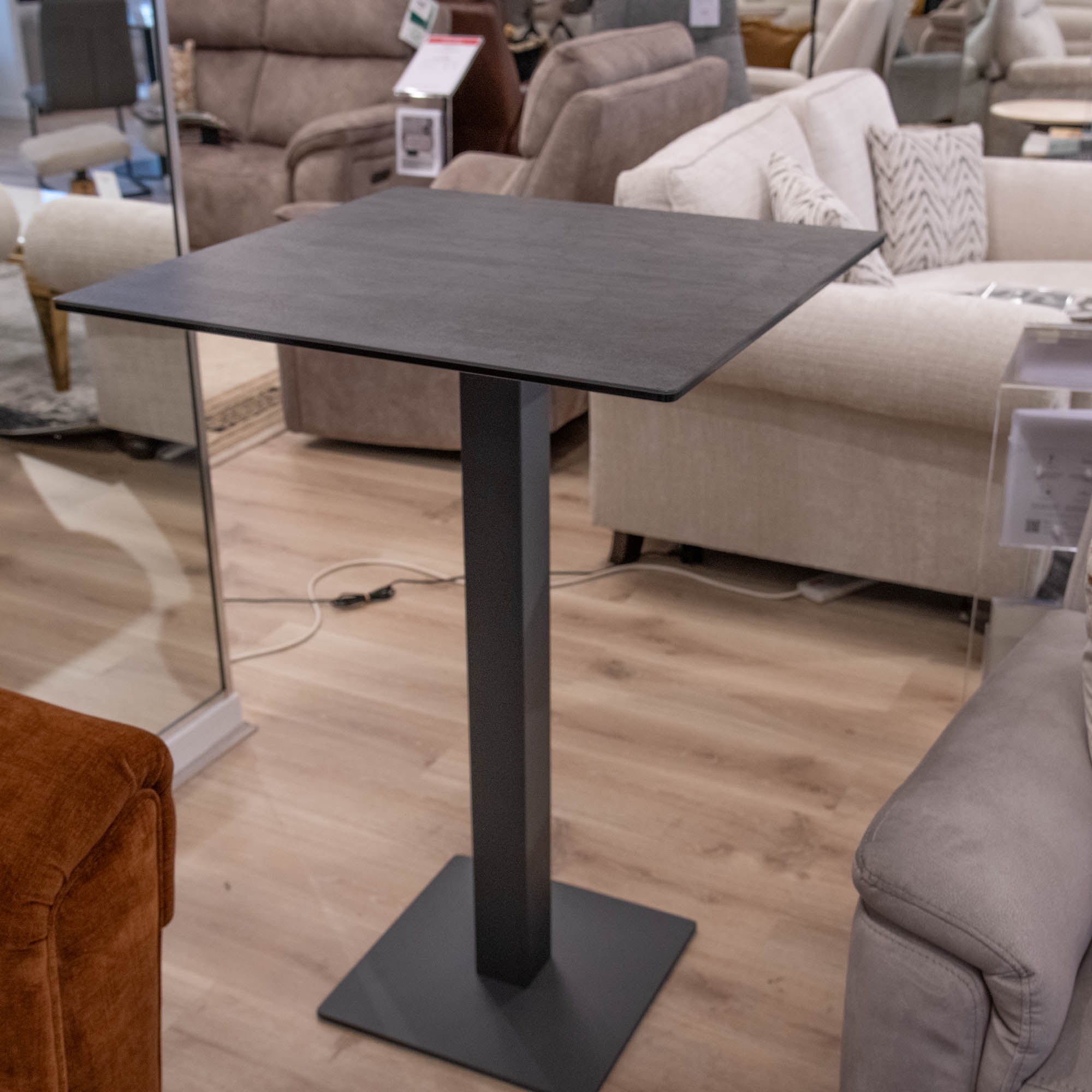 Pavia - Ceramic Bar Table Grey - Item As Pictured