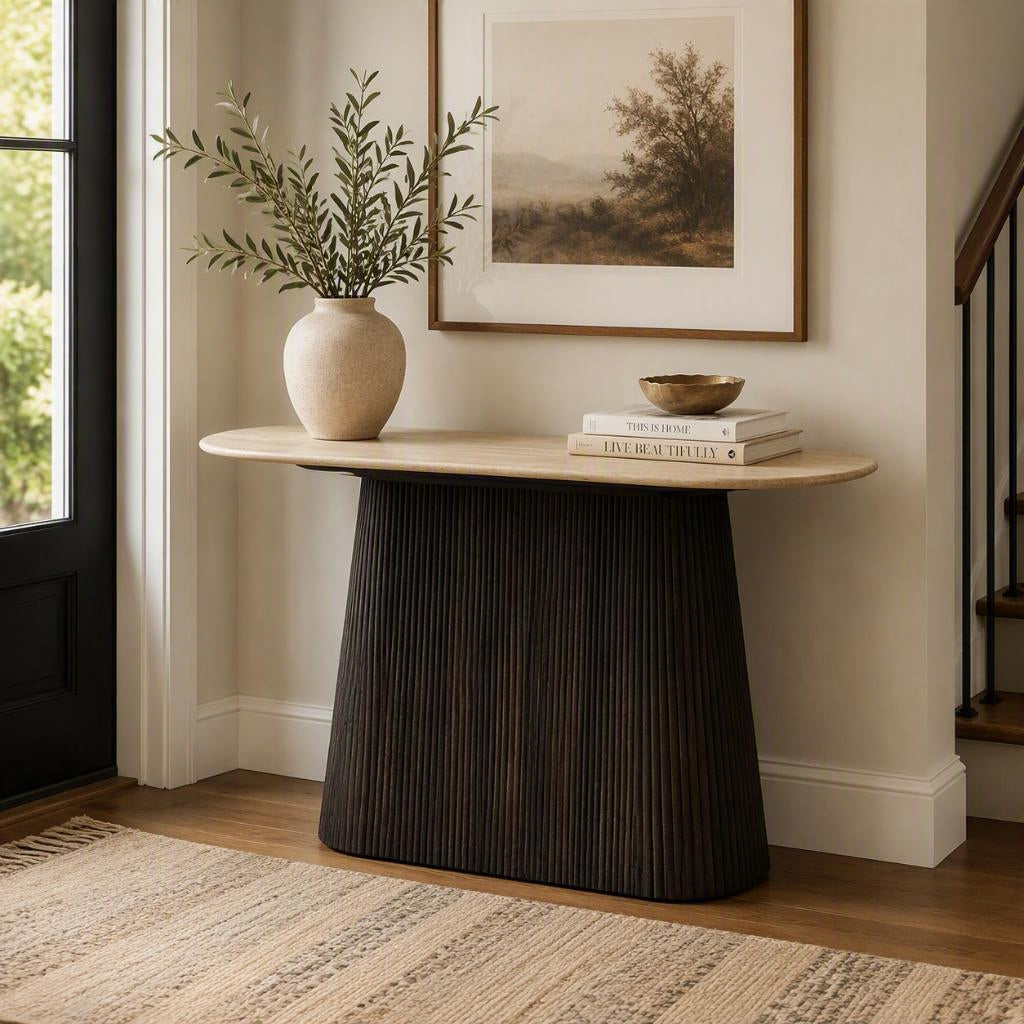 Asmara - Marble Effect Console Table