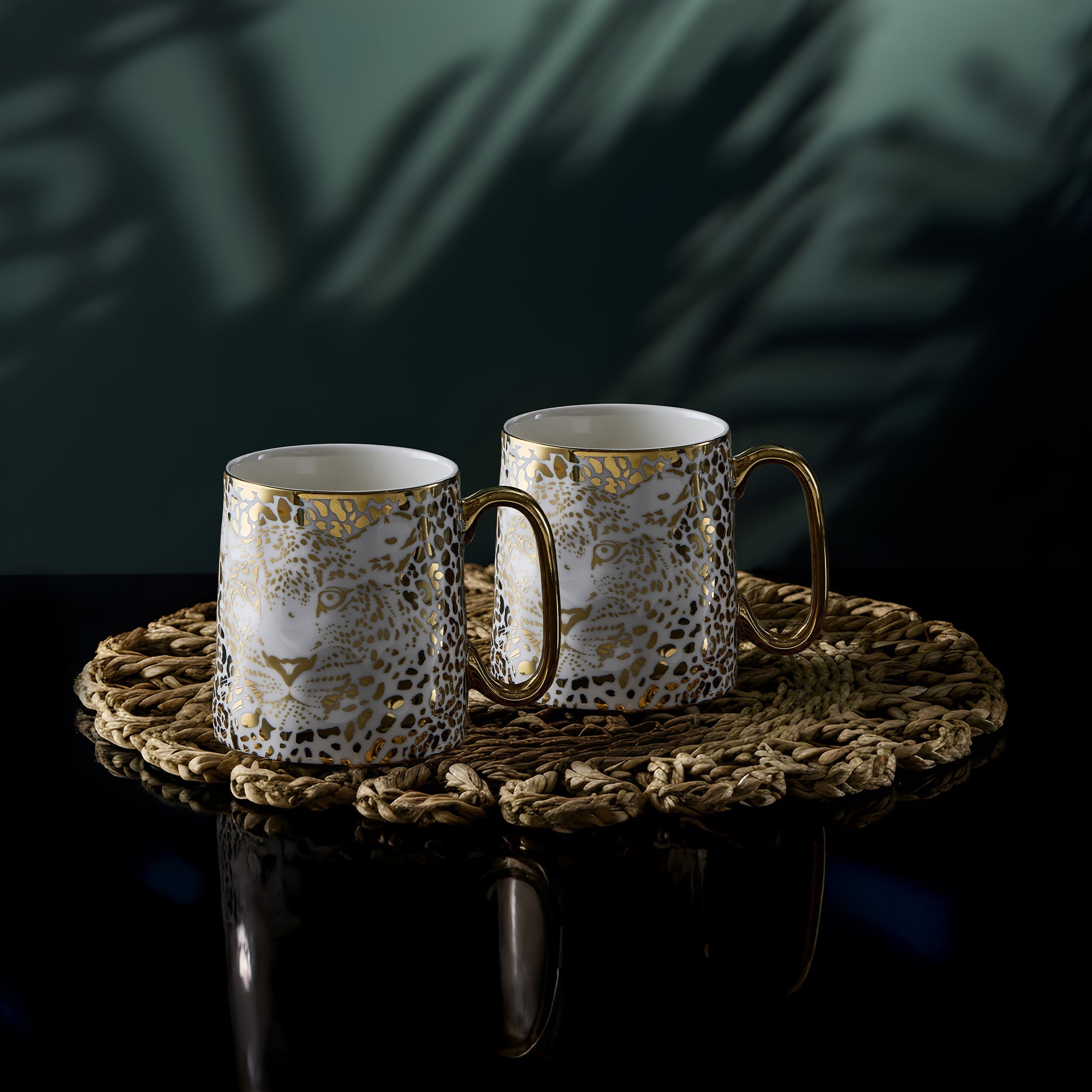 Animal Mug - Leopard, Set of 2