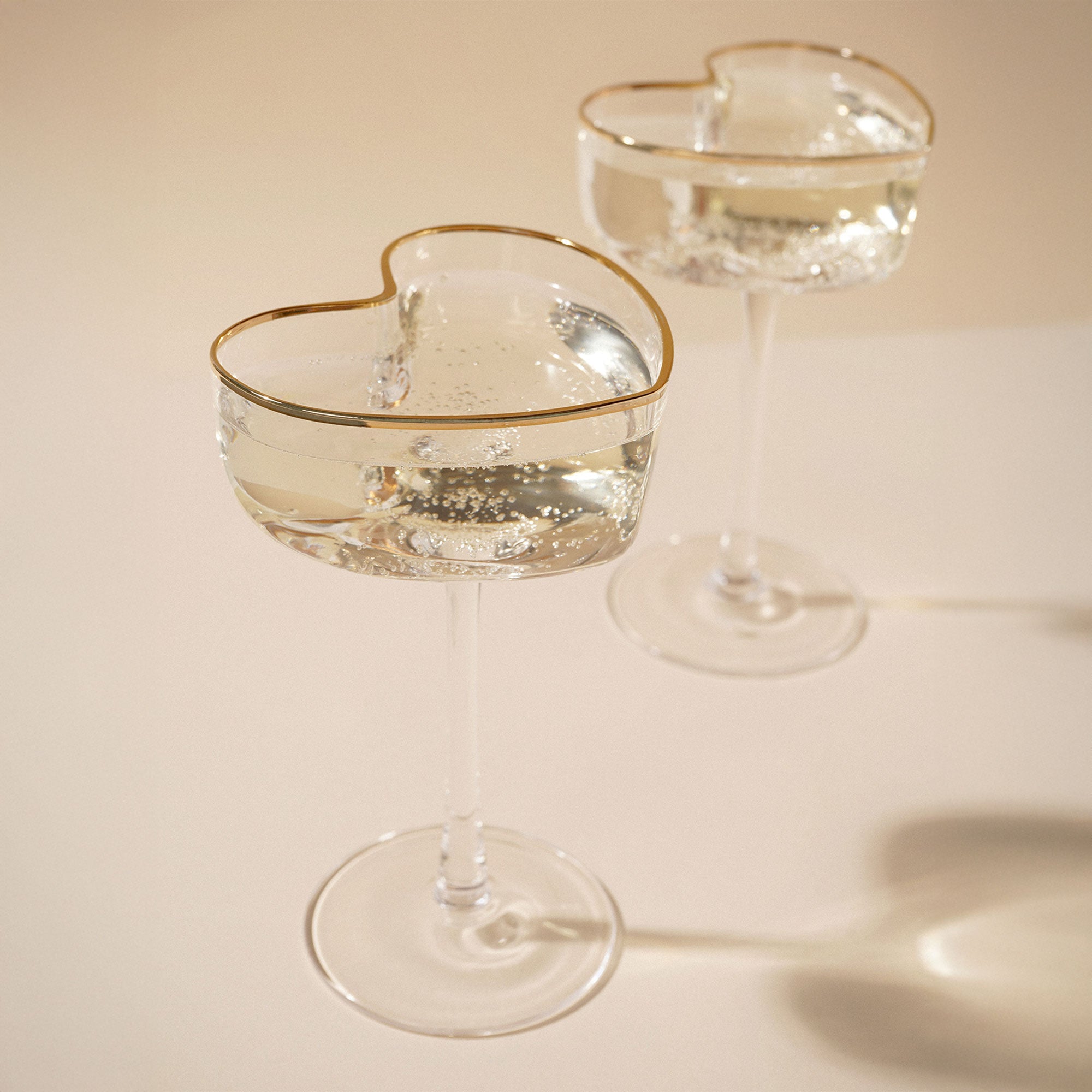 Amore - Heart Shaped Martini Glasses, Set of 2