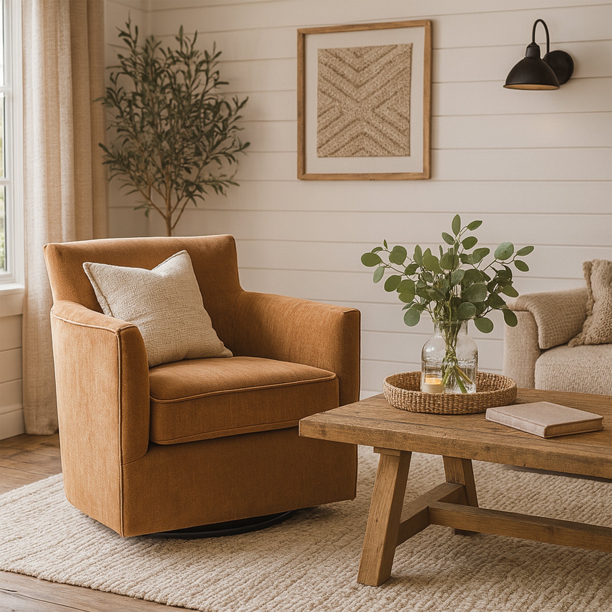 Arlo - Swivel Chair, Fabric