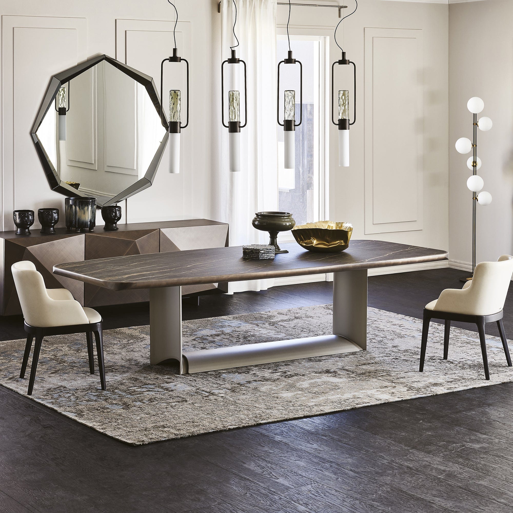 Cattelan Italia Dragon Keramic Premium - Dining Table Bronze Top & Titanium Base 300cm x 128cm