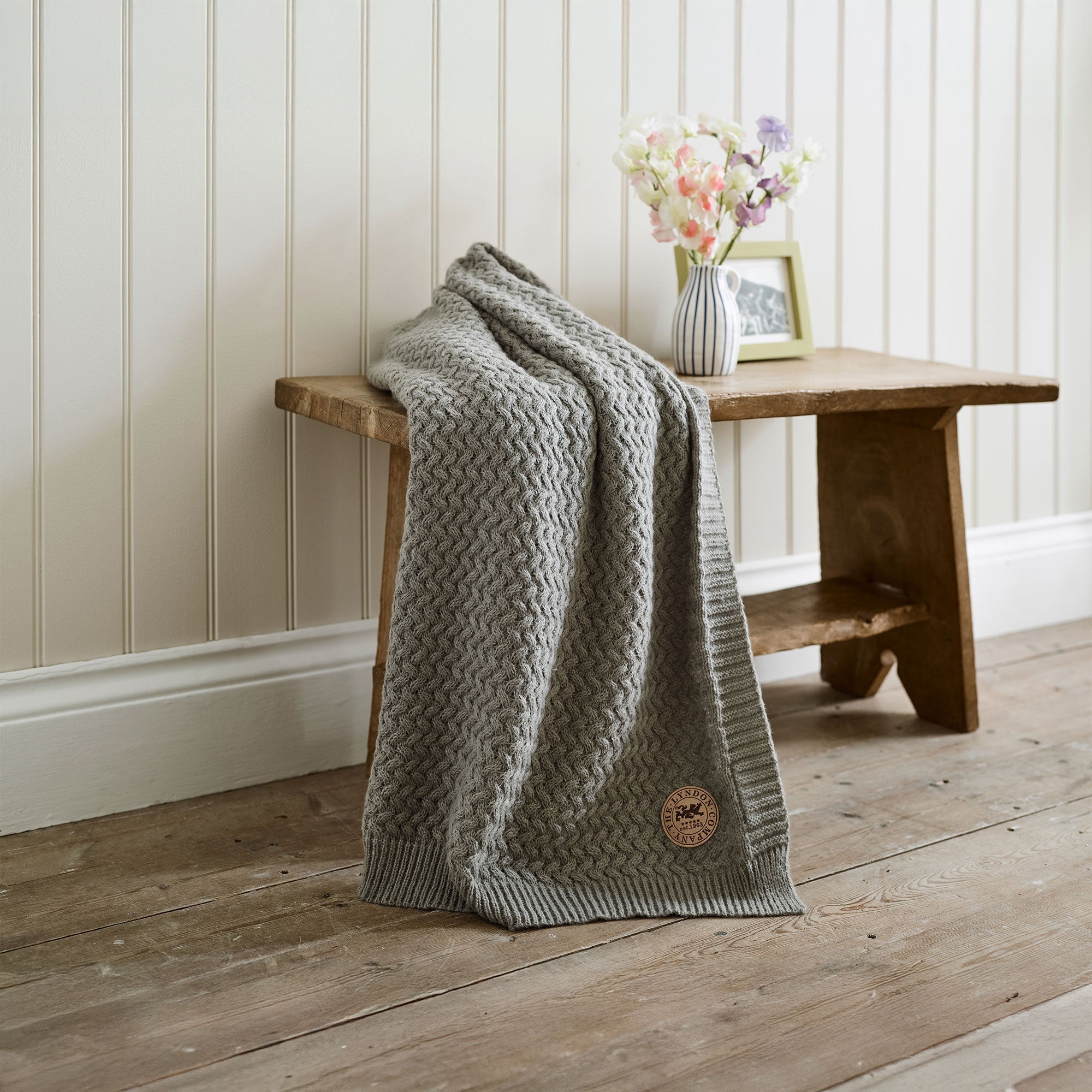 Cadenza Grey - Knitted Throw 130x170cm