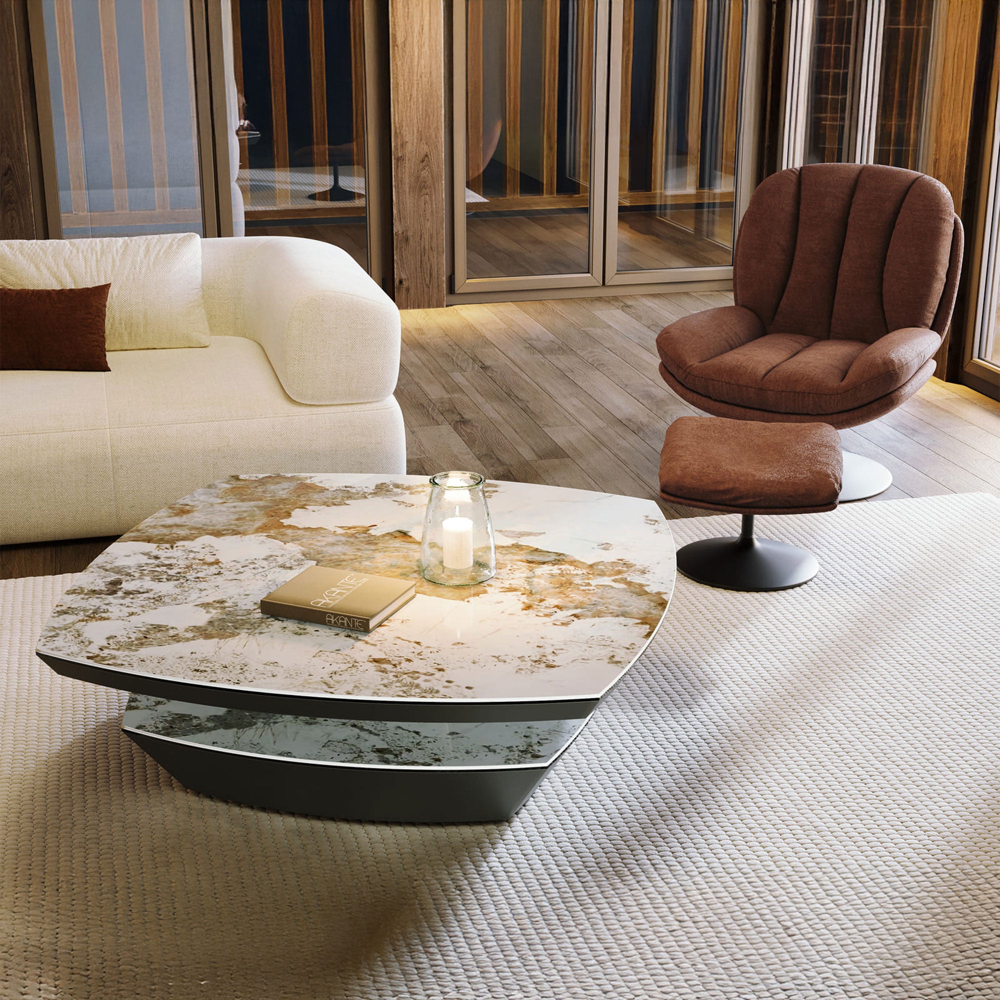 Marseille - Coffee Table With Calcatta Marble Top