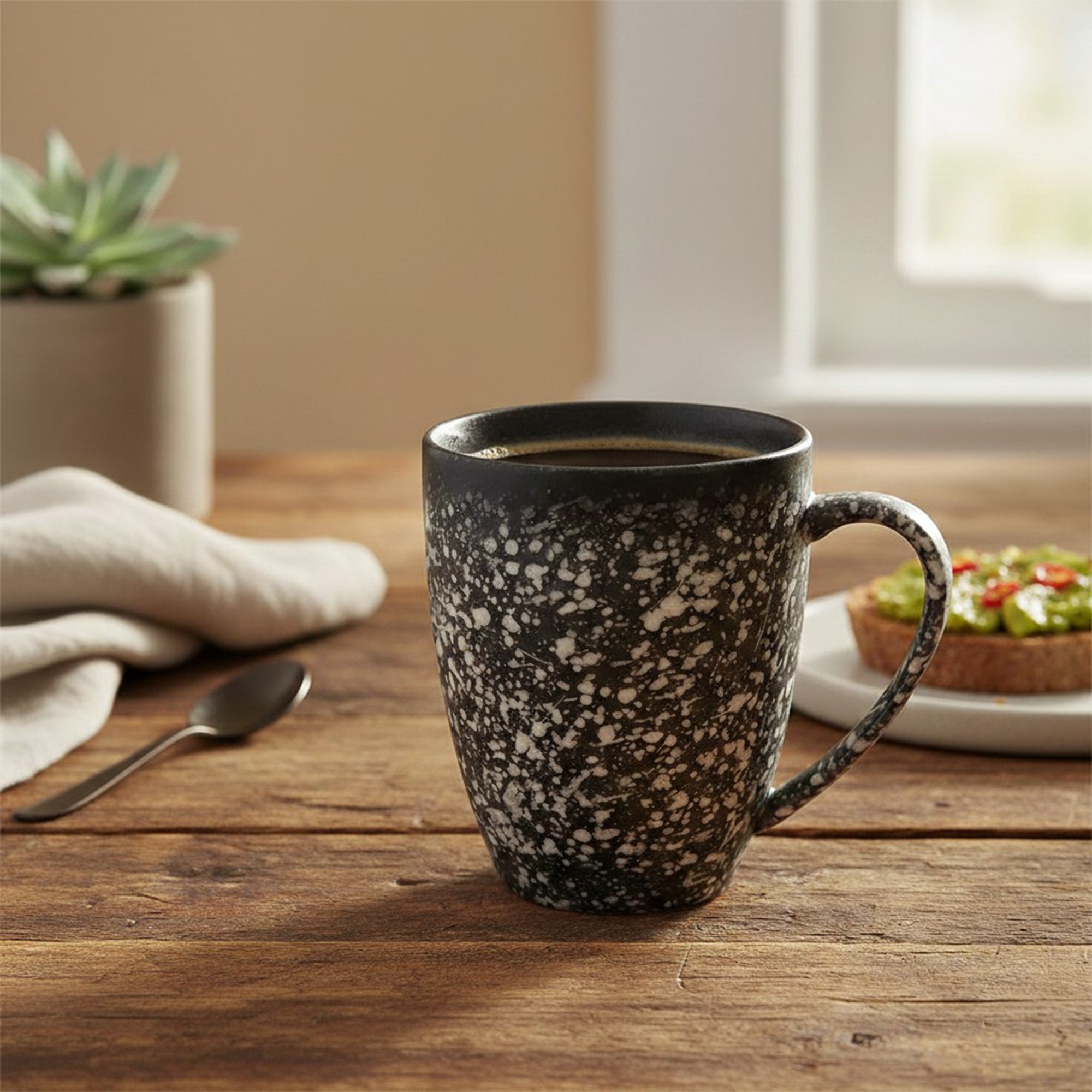 Maxwell & Williams Caviar Granite - Mugs, Set of 4