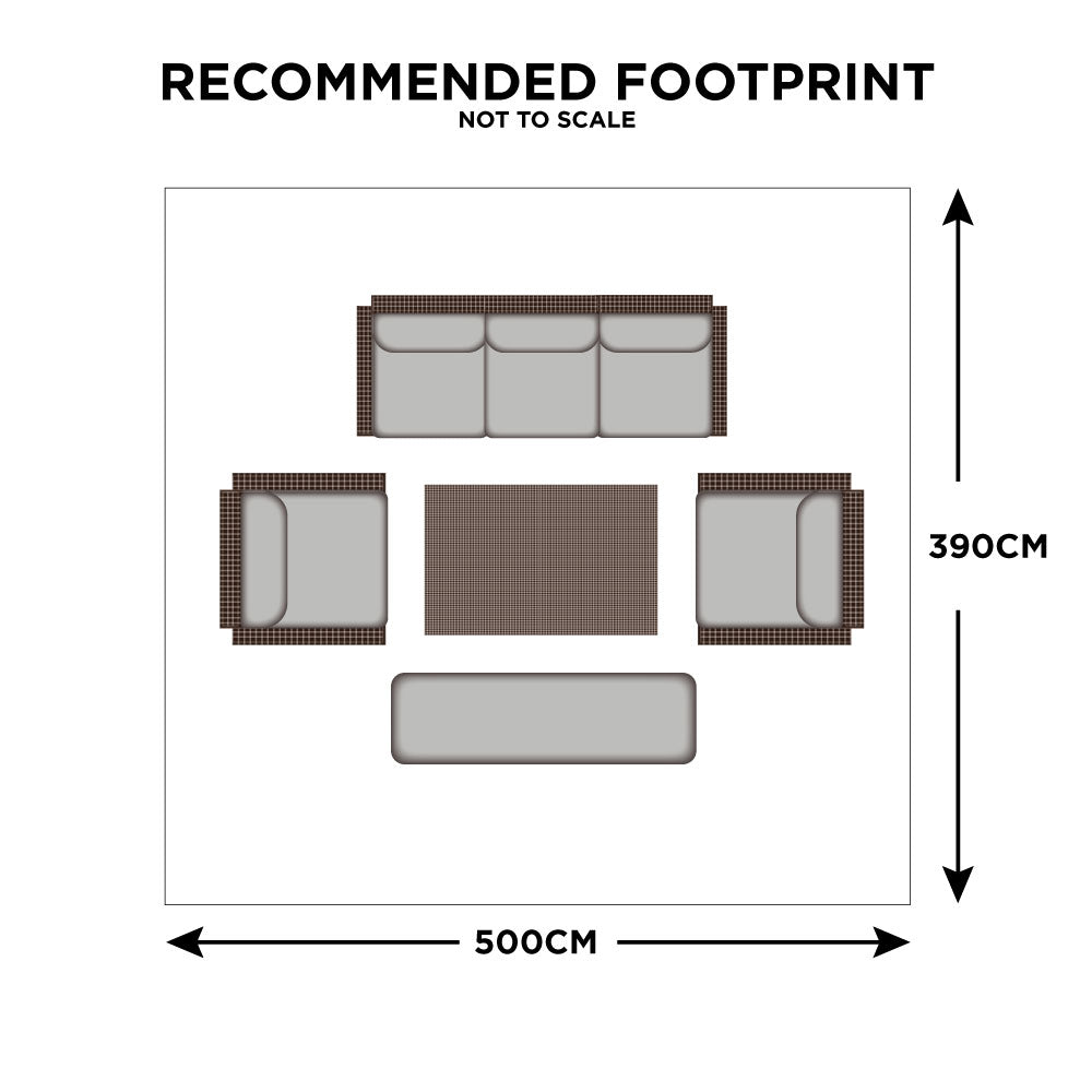 Coral Gables - 3 Seat Garden Sofa Dining Set With Rising Table, Natural Aluminium